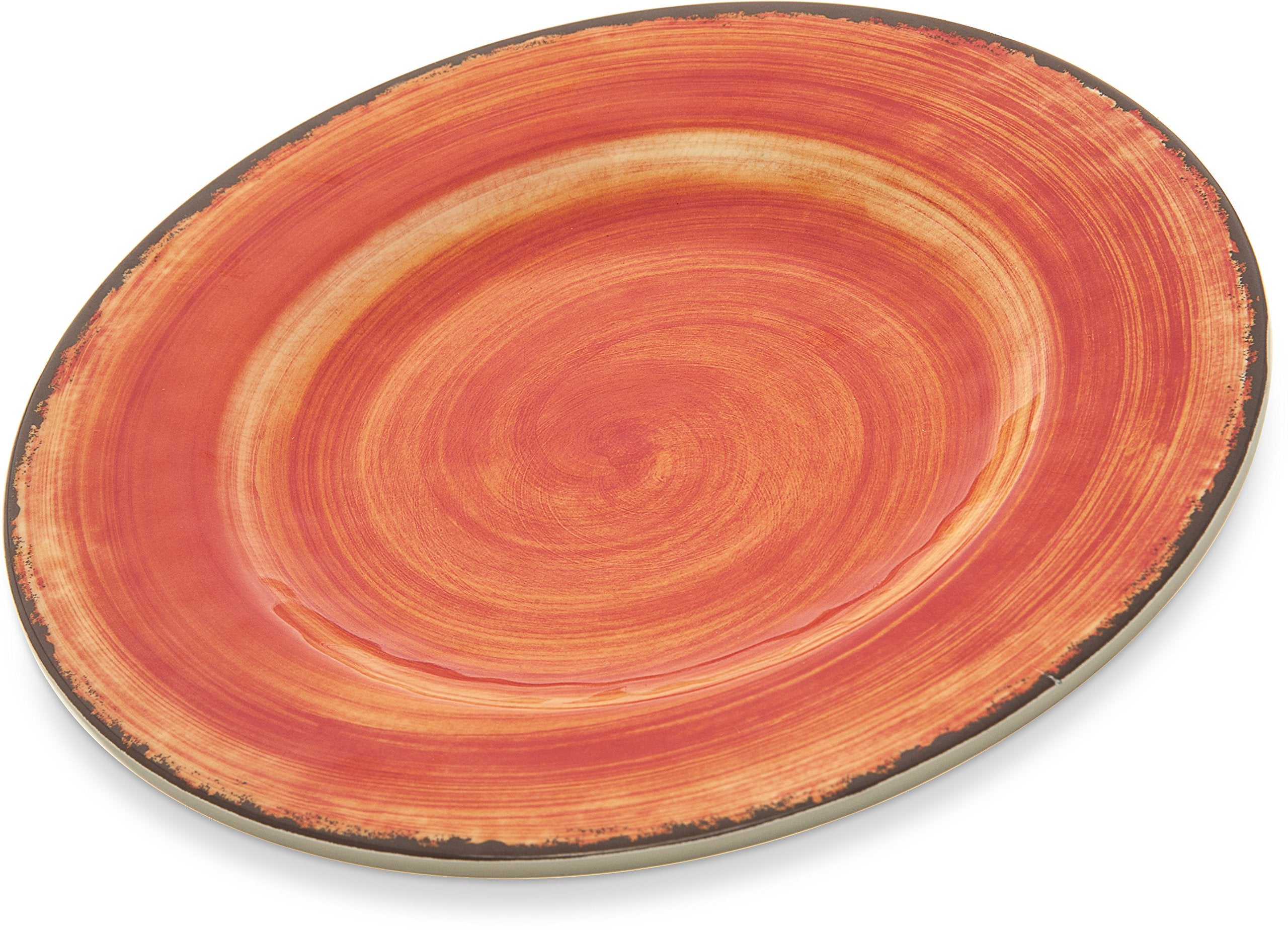 Carlisle Foodservice Products Mingle Resuable Plastic Plate Dinner Plate With Pottery Style For Home And Restaurant, Melamine, 9