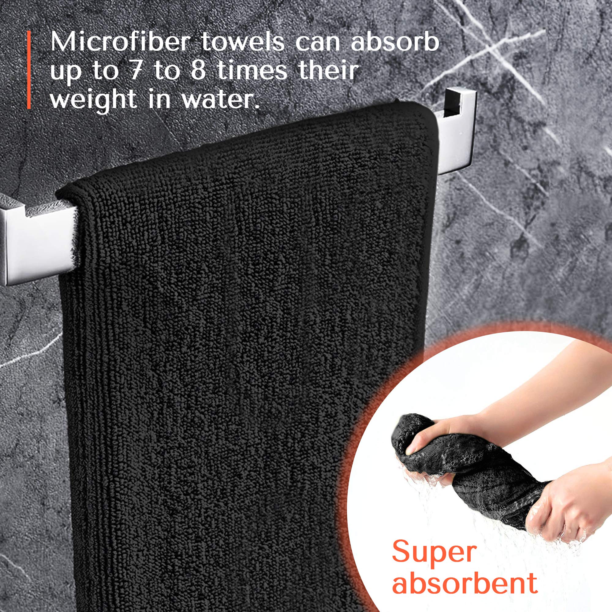 TASALON Microfiber Hair Towel - 10 Pack - Salon Towels - Quick Dry Microfiber Towels - 29 x 16 Inches Ultra-Soft Microfiber Towe