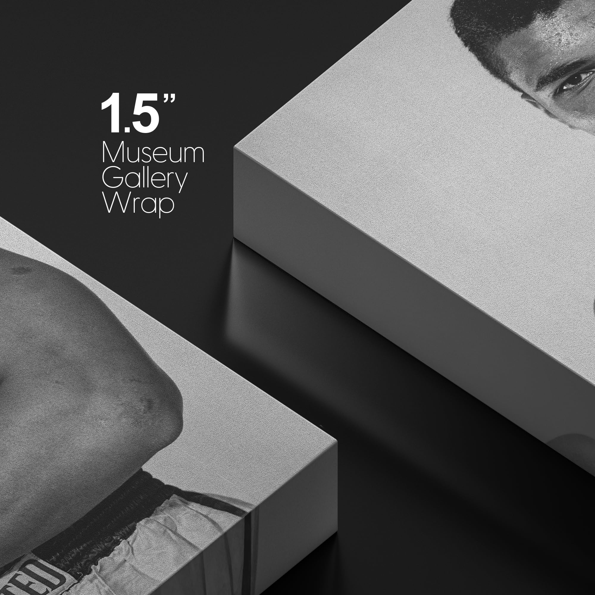 Wall26 Canvas Print Wall Art Famous African American Boxer Duotone Muhammad Ali Historic Classic Photography Realism Traditional