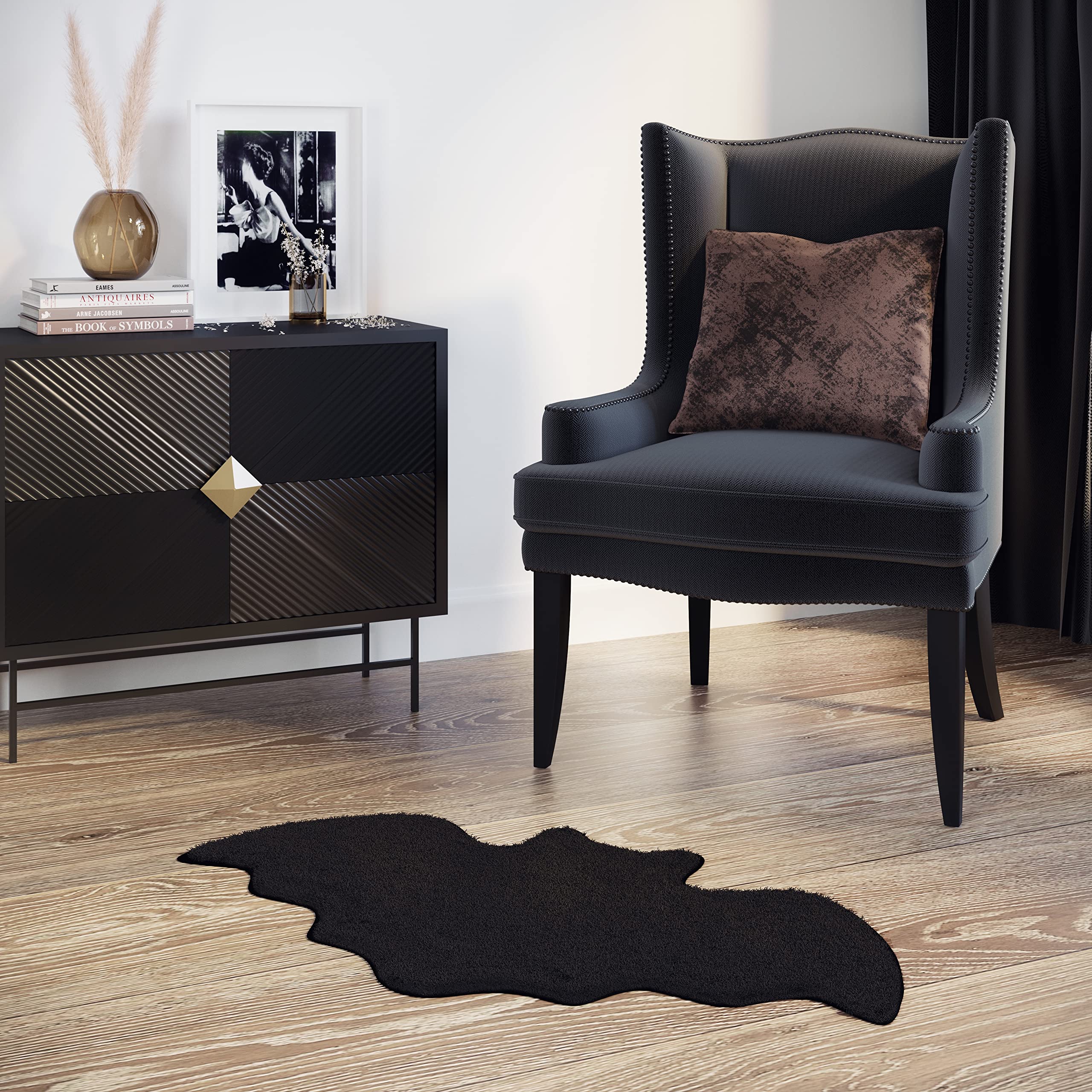 Halloween Bat Bath Mat - Rugs Bat Decor - Bats Bathroom Rug Decoration Black Gothic Gift Goth Gifts Room Decorations Spooky Witc