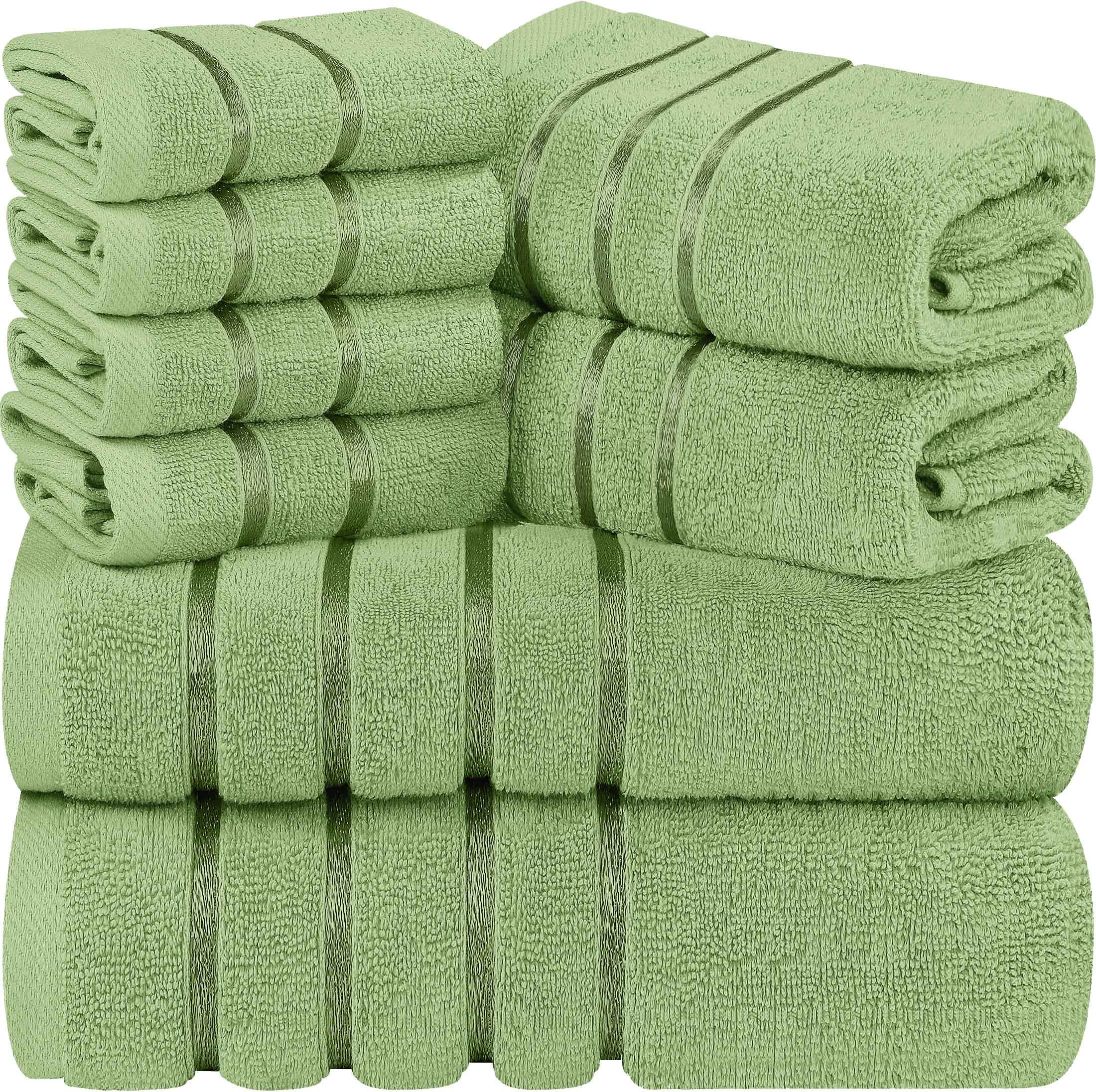 Utopia Towels 8-Piece Luxury Towel Set, 2 Bath Towels, 2 Hand Towels, And 4 Wash Cloths, 600 Gsm 100% Ring Spun Cotton Highly Ab