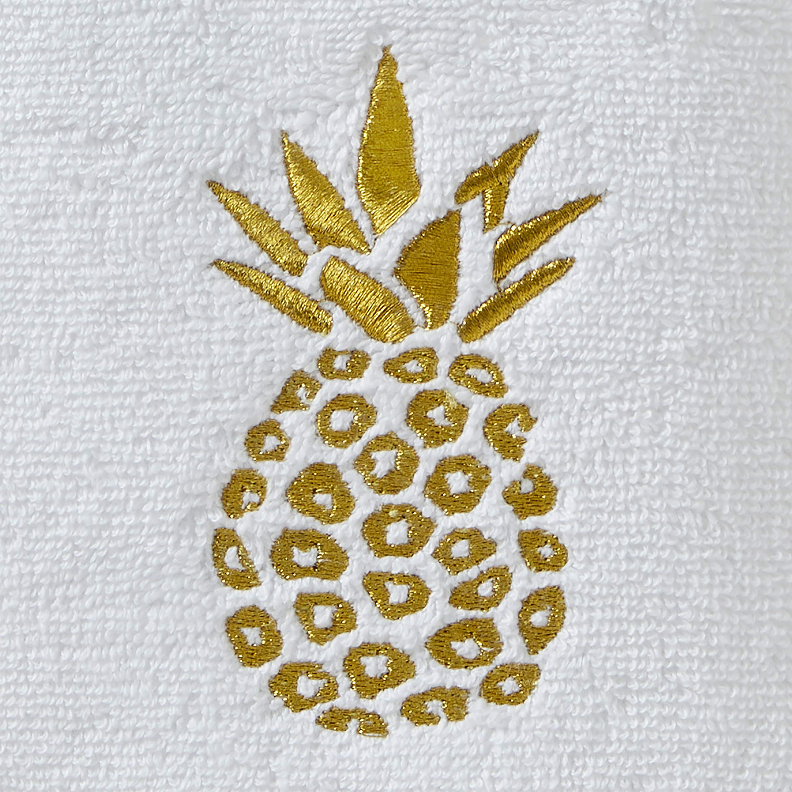 Skl Home By Saturday Knight Ltd. Gilded Pineapple Hand Towel (2-Pack), White, Small