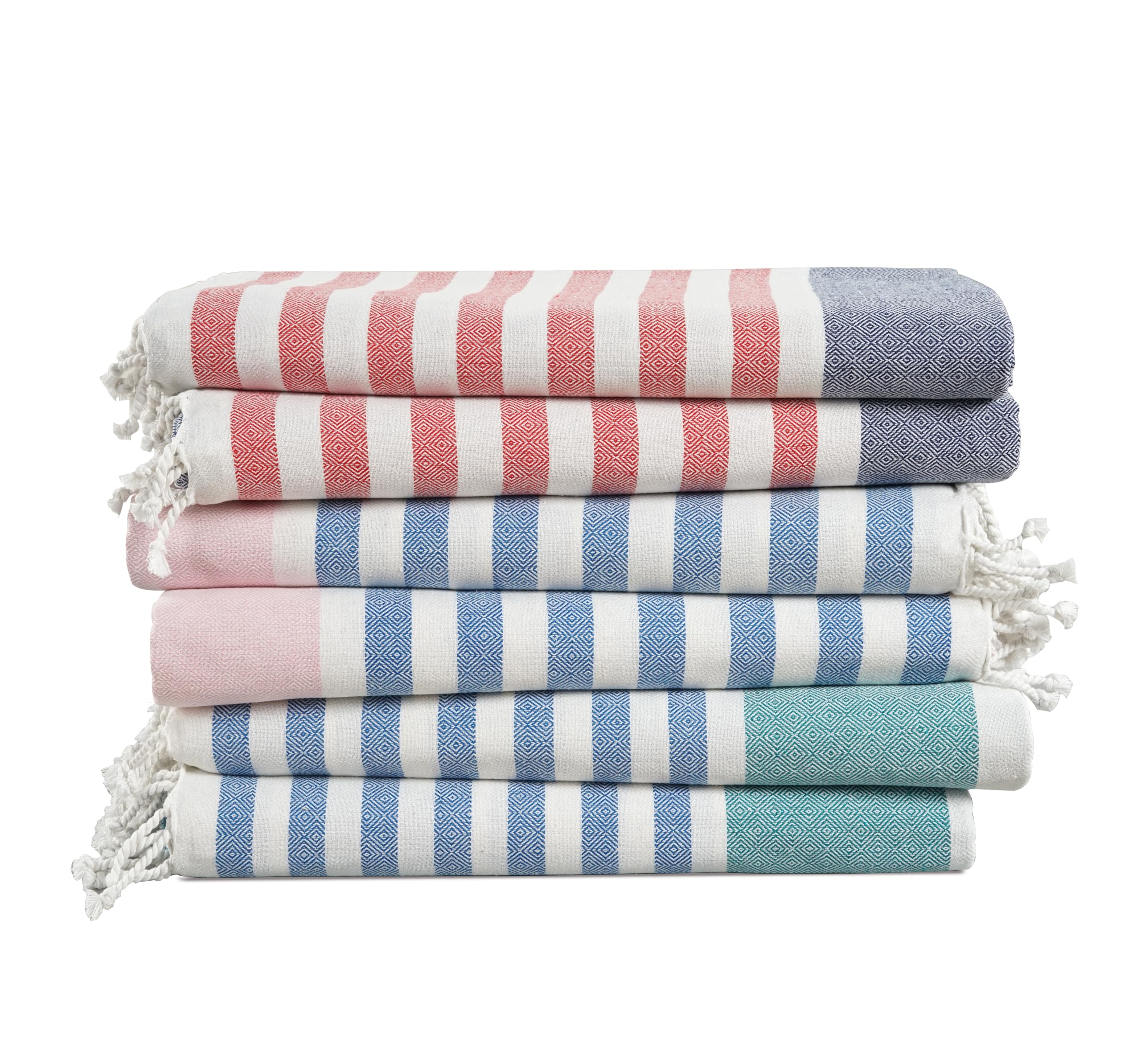 LANE LINEN Beach Towels 6 Pack, Bulk Beach Towels Oversized, Pool Towels for Adults, Pre-Washed, Sand Free Beach Towel, Fast Dry