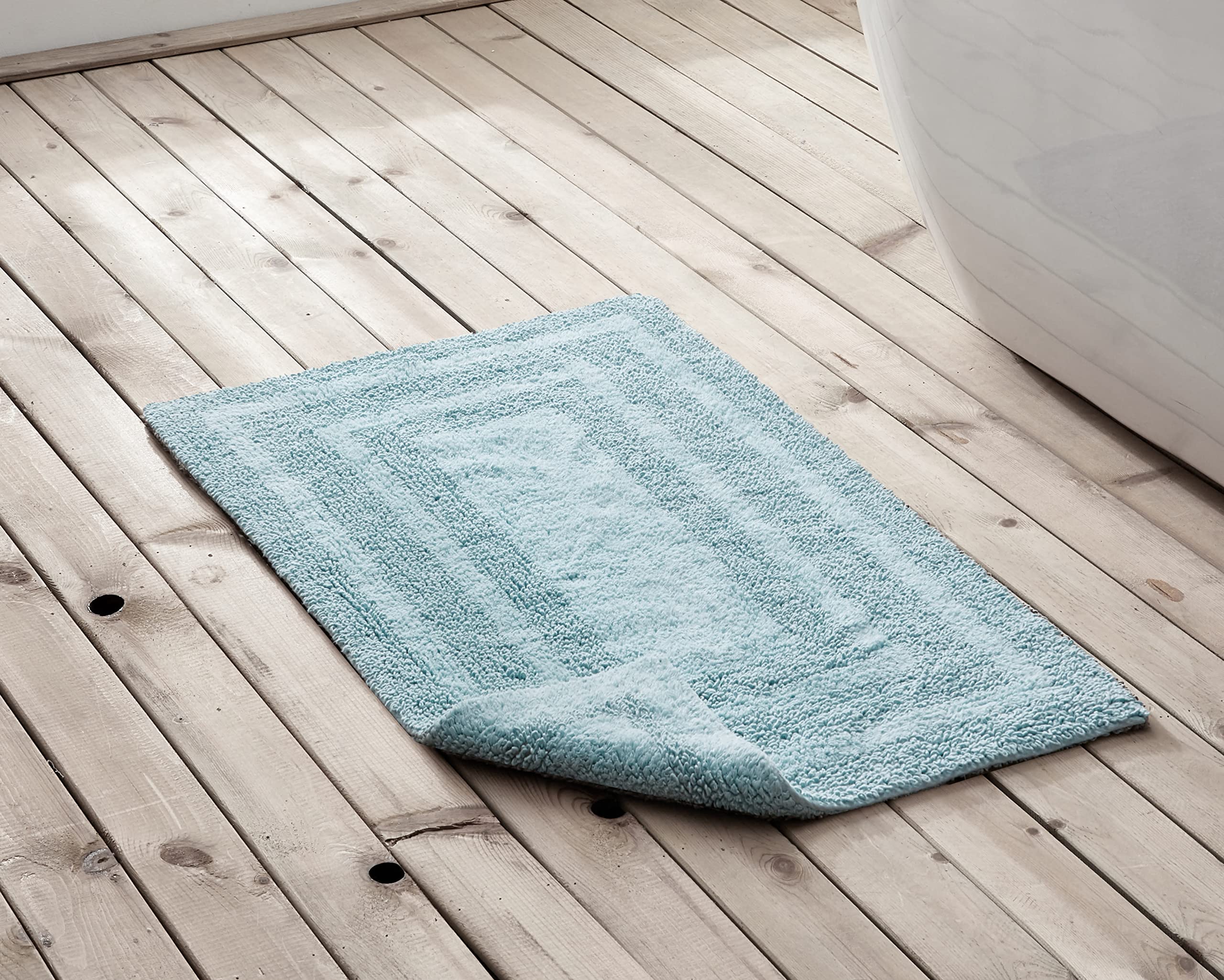 Eddie Bauer - Bathroom Rugs Set, Soft Tufted Cotton Bathroom Decor, Super Absorbent & Quick Dry (Logan Turquoise, 2 Piece)