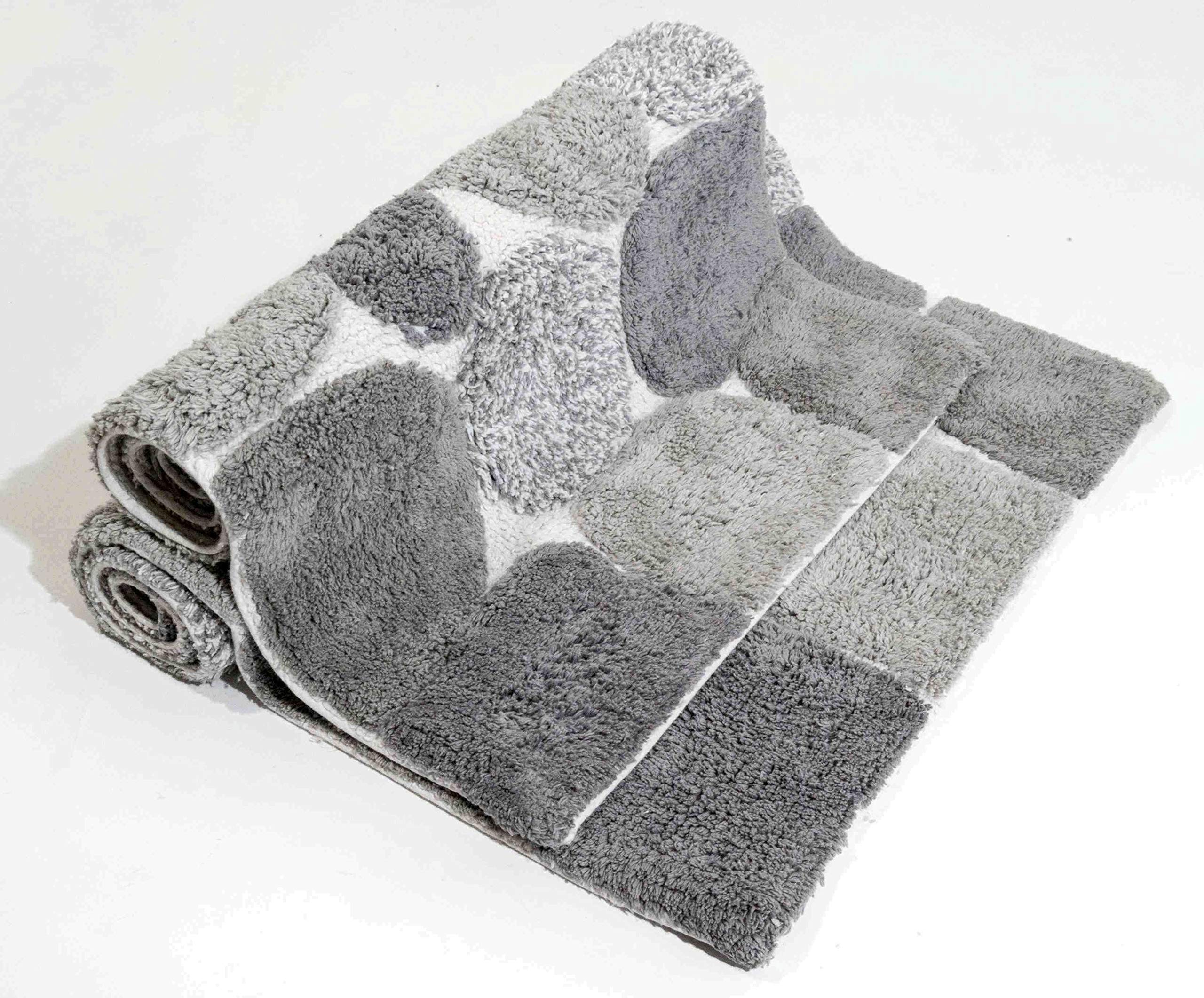 Chesapeake Pebbles 2 Piece Bath Rug Set, 21 In X 34 In&24 In X 40 In, Grey