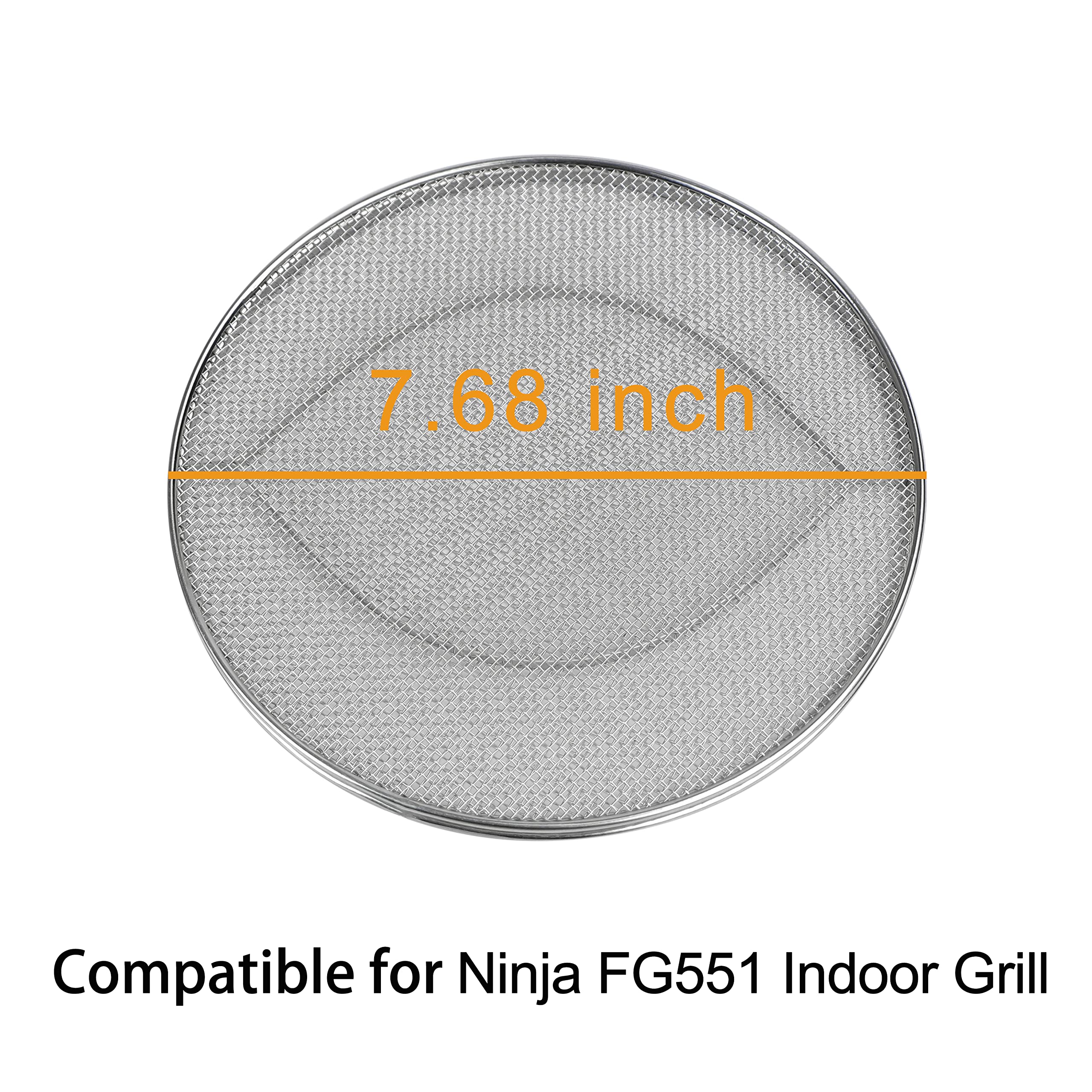 Splatter Shield For Ninja Fg551 Foodi,Accessories For Ninja Foodi Smart Xl 6-In-1 Indoor Grill,Stainless Steel Splatter Screen
