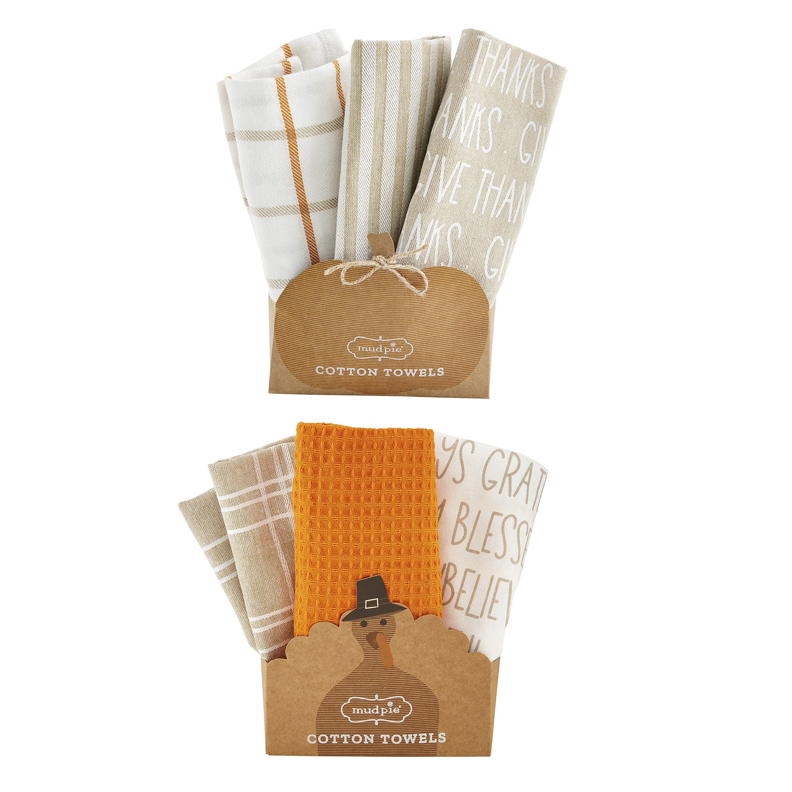 Mud Pie Fall Set Of 3 Towels, Always Thankful, 26'' X 16.5''