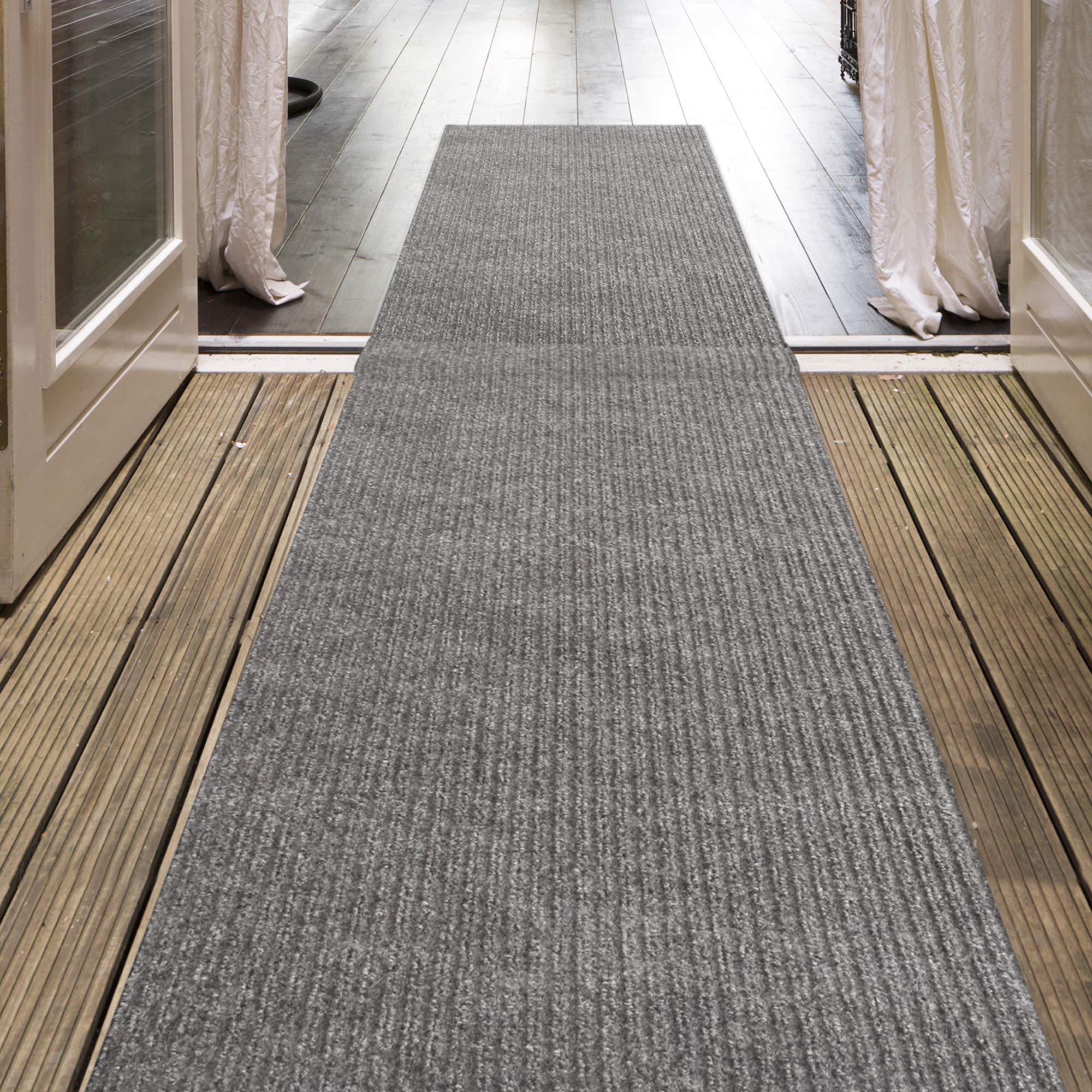 iCustomRug Spartan Weather Warrior Duty Indoor/Outdoor Utility Ribbed in 3ft,4ft,6ft Widths 70 Custom Sizes with Natural Non-Sli