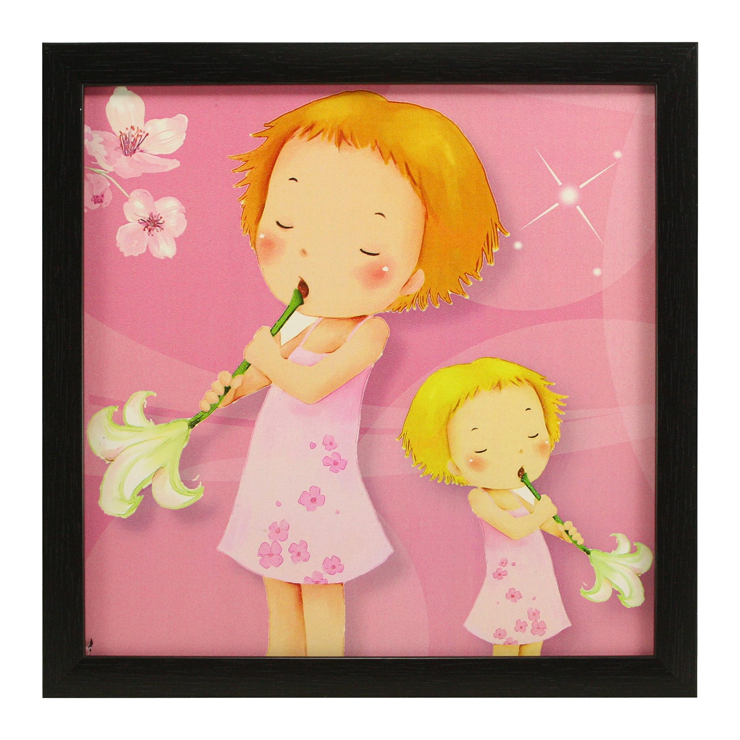 Indianara 3 Piece Set of Framed Wall Hanging Kids Room Decor (1030) Art Prints 8.7 INCH X 8.7 INCH Without Glass