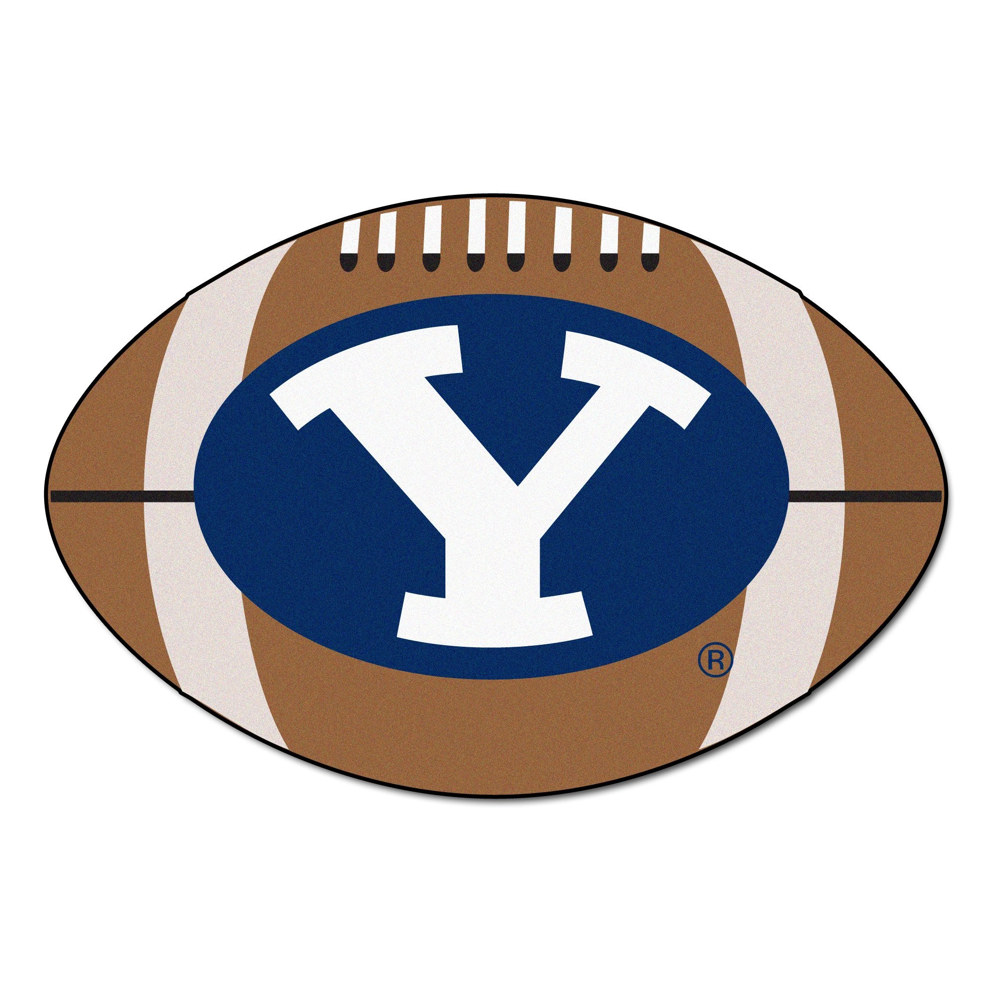 FANMATS Home Indoor Sports Team Logo Mat Brigham Young Football Rug 22x35