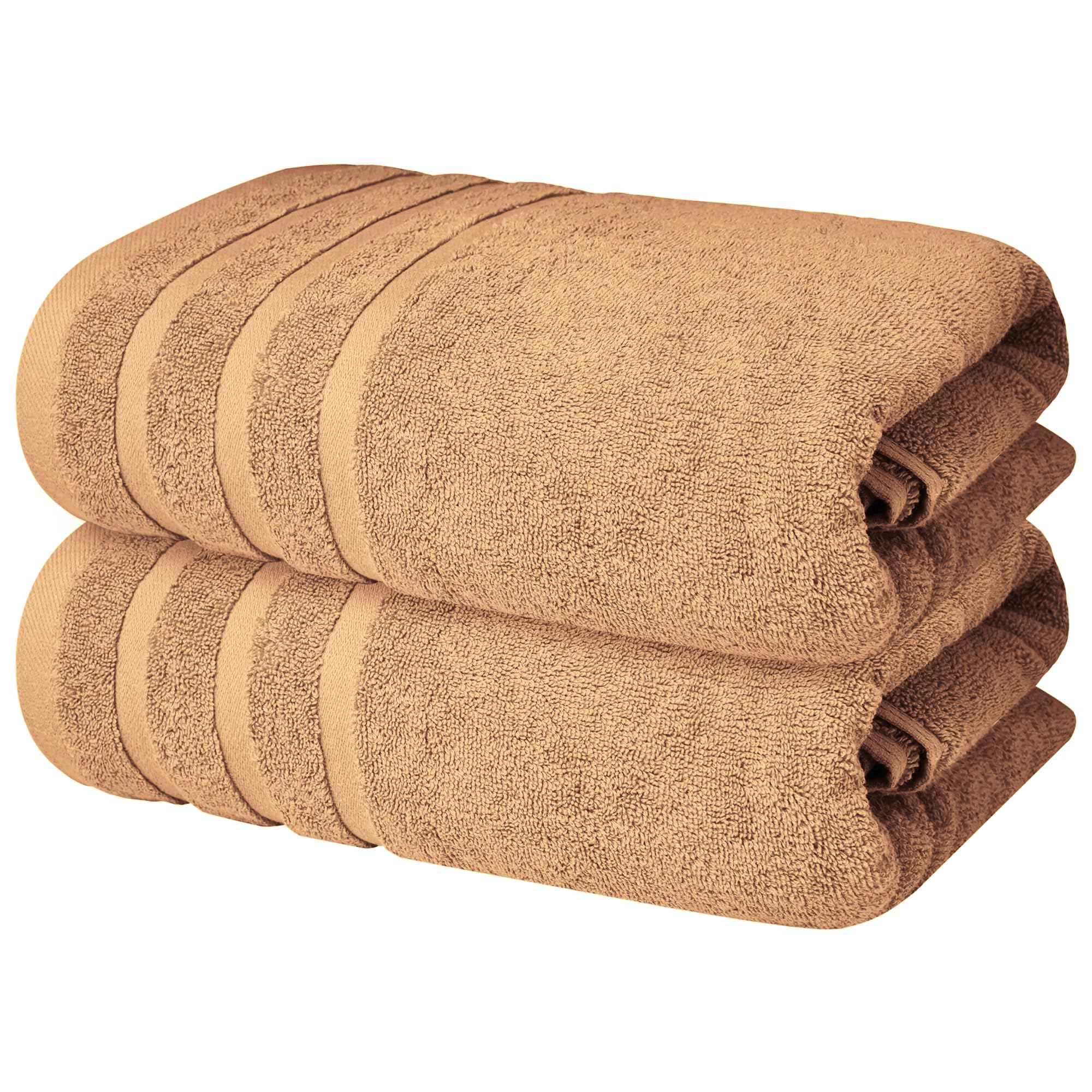 Premium Beige Bath Towels - 700 GSM 100% Cotton 27x54 Inches Pack of 2 Bathroom Towels - Ultra Soft and Highly Absorbent Hotel and Spa Quality Bath Towels for Bathroom by Infinitee?Xclusvies