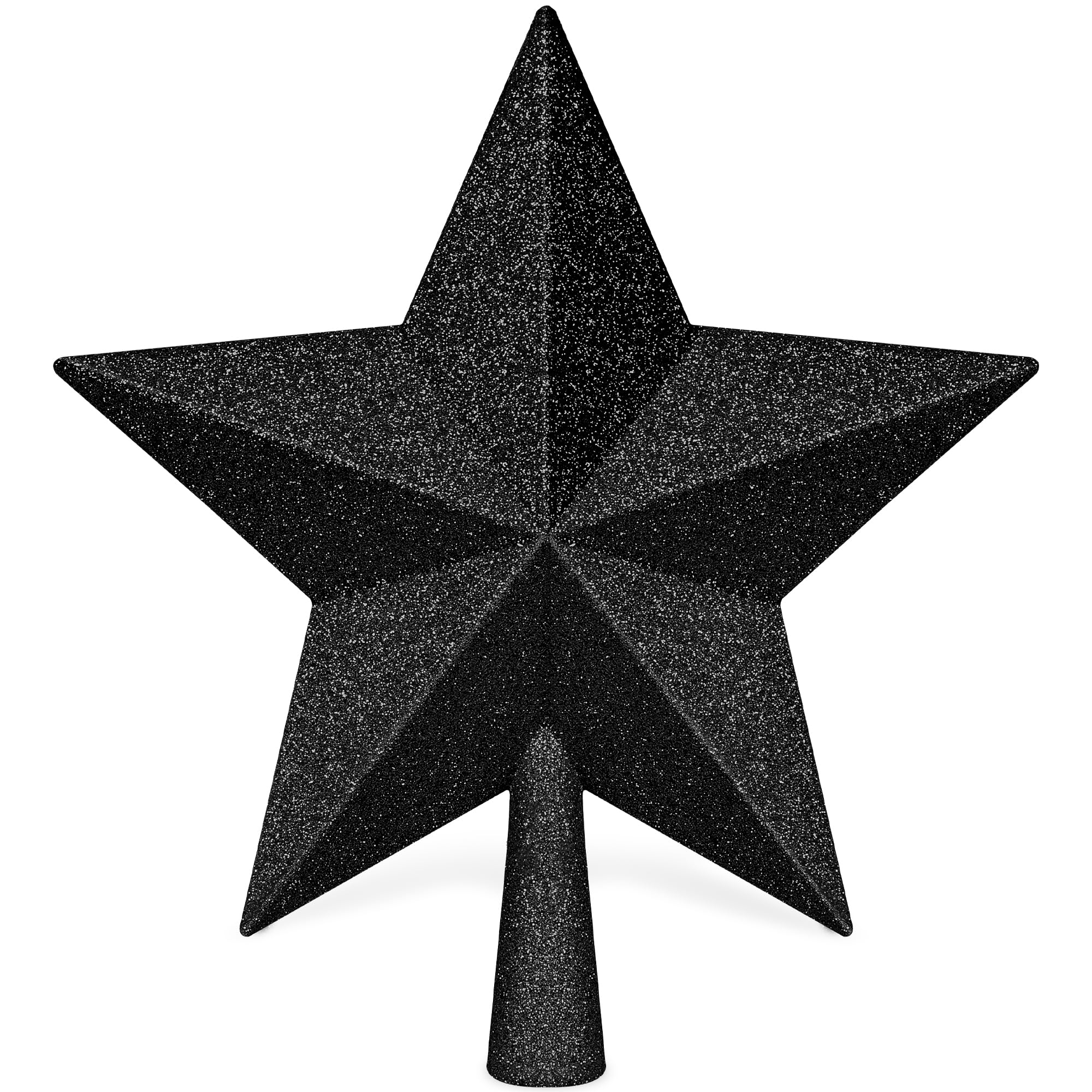 Tree Topper Star, 10 Rose Gold Christmas Star Tree Topper Accessories, Large Xmas Glitter 3D Bethlehem Tree Topper Ornament, Wat