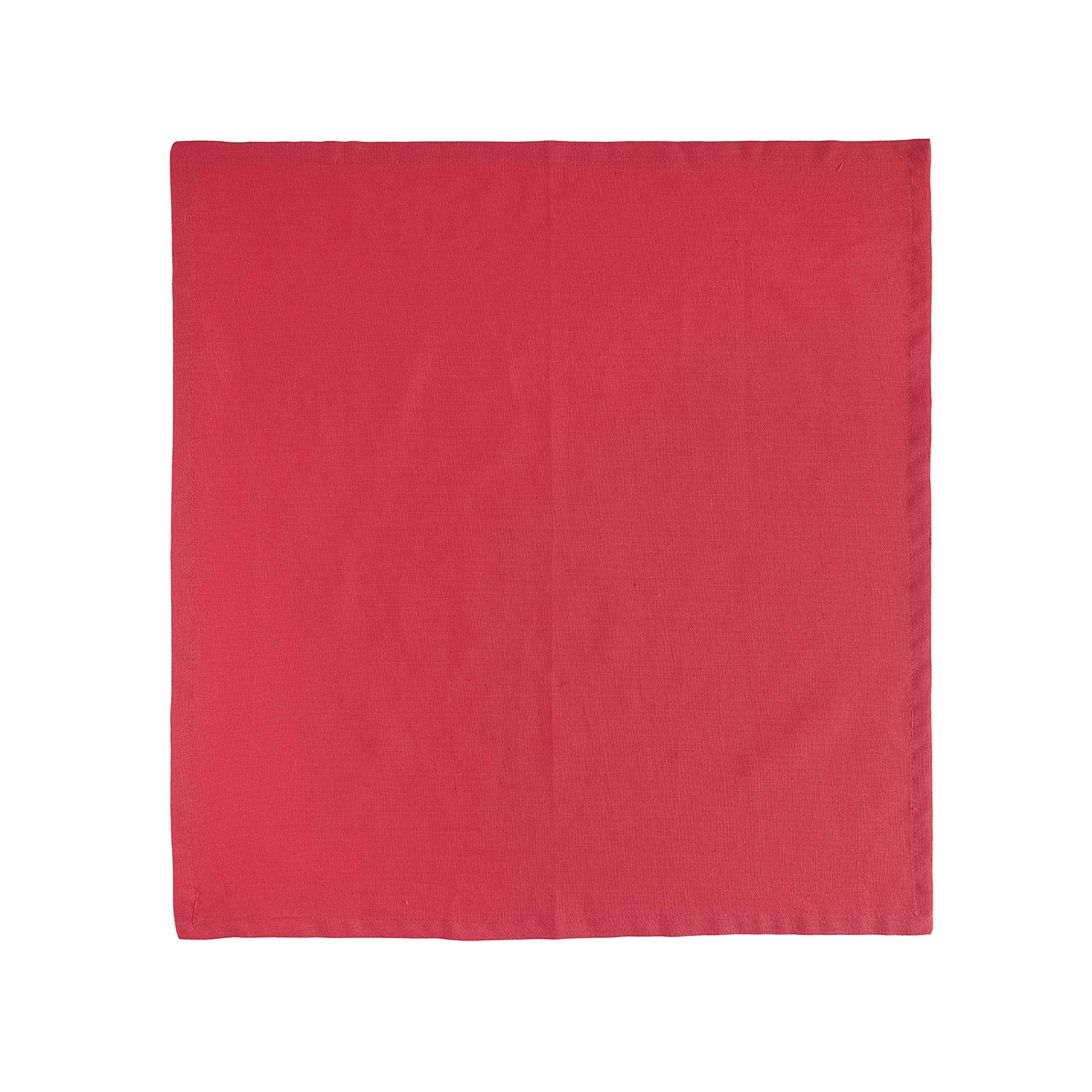 Red Cloth Napkins Dinner In Cotton Linen Blend Fabric Set Of 12 Mitered Corners For Every Day Use Pre Shrunk And Good Absorbency