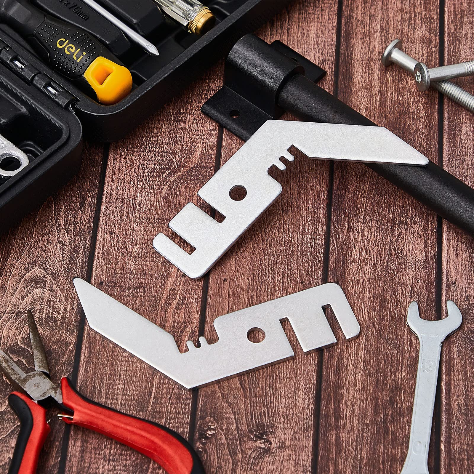 3'' Double Crossbar Hanger Wedding Valance Hanger For Backdrop, Pipe And Drape Backdrop Stand Kit Double Backdrop Stand (4 Pcs)