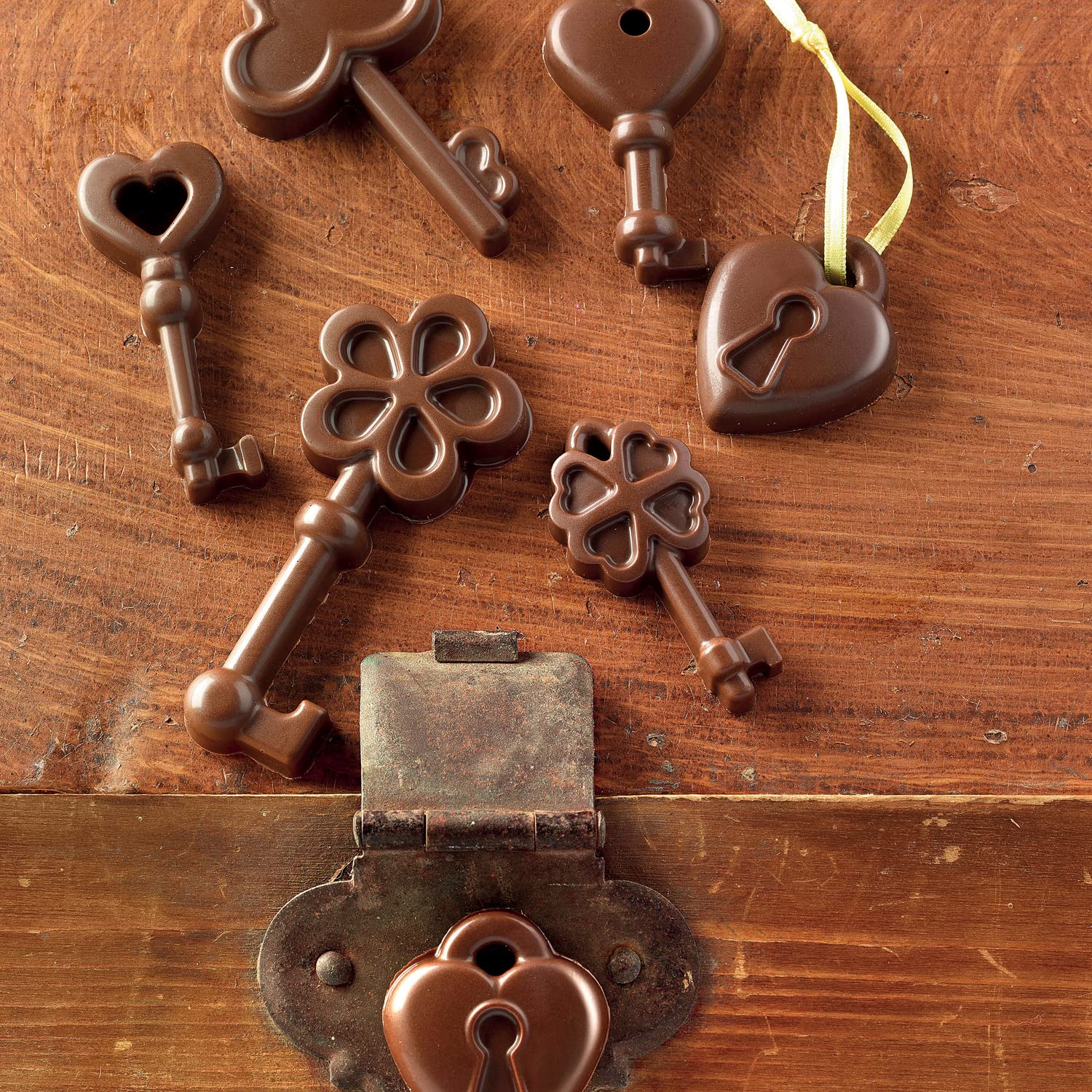 Silikomart Scg33 Choco Keys Silicone Mould 34X84 H 14 Mm, 21X10.5X1 Cm, Brown