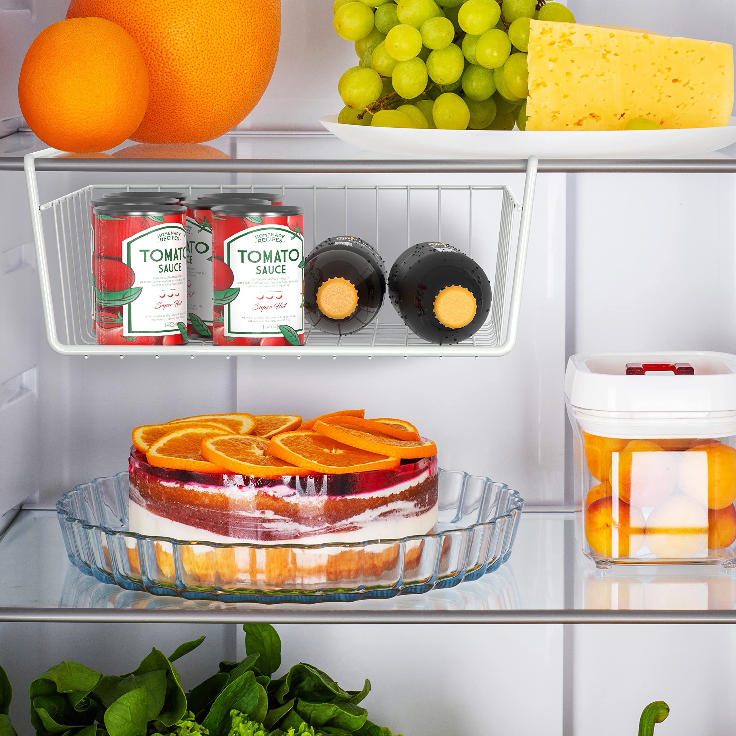 Simple Houseware 6Pk Under Shelf Basket, White