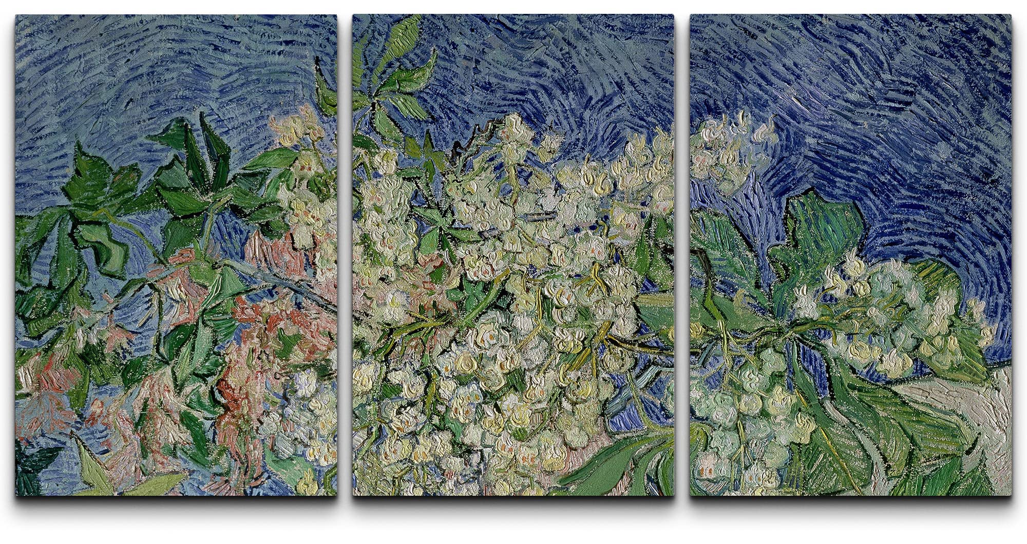 Wall26 Canvas Print Wall Art Set Blooming Chestnut Tree Branches Vincent Van Gogh Classical Illustrations Fine Art Decorative Hi