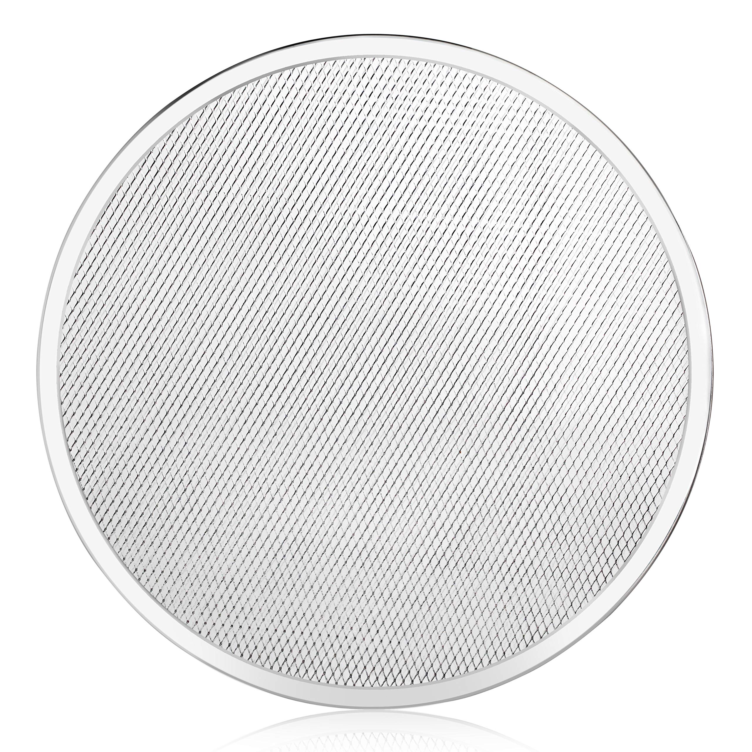 New Star Foodservice 50974 Restaurant-Grade Aluminum Pizza Baking Screen, Seamless, 16-Inch, Pack Of 6