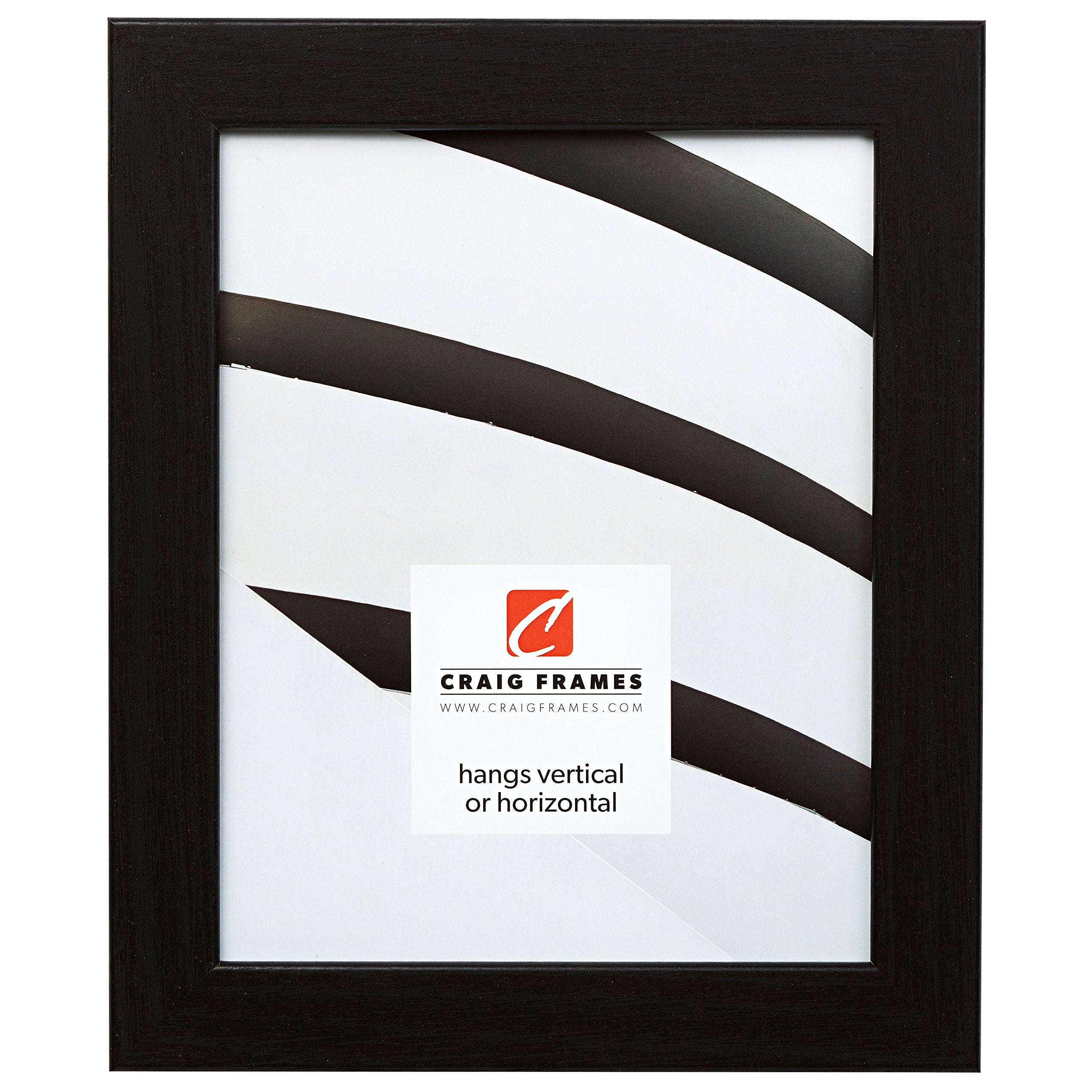 Craig Frames Bauhaus 125, 16x20 Picture Frame, Black Oak