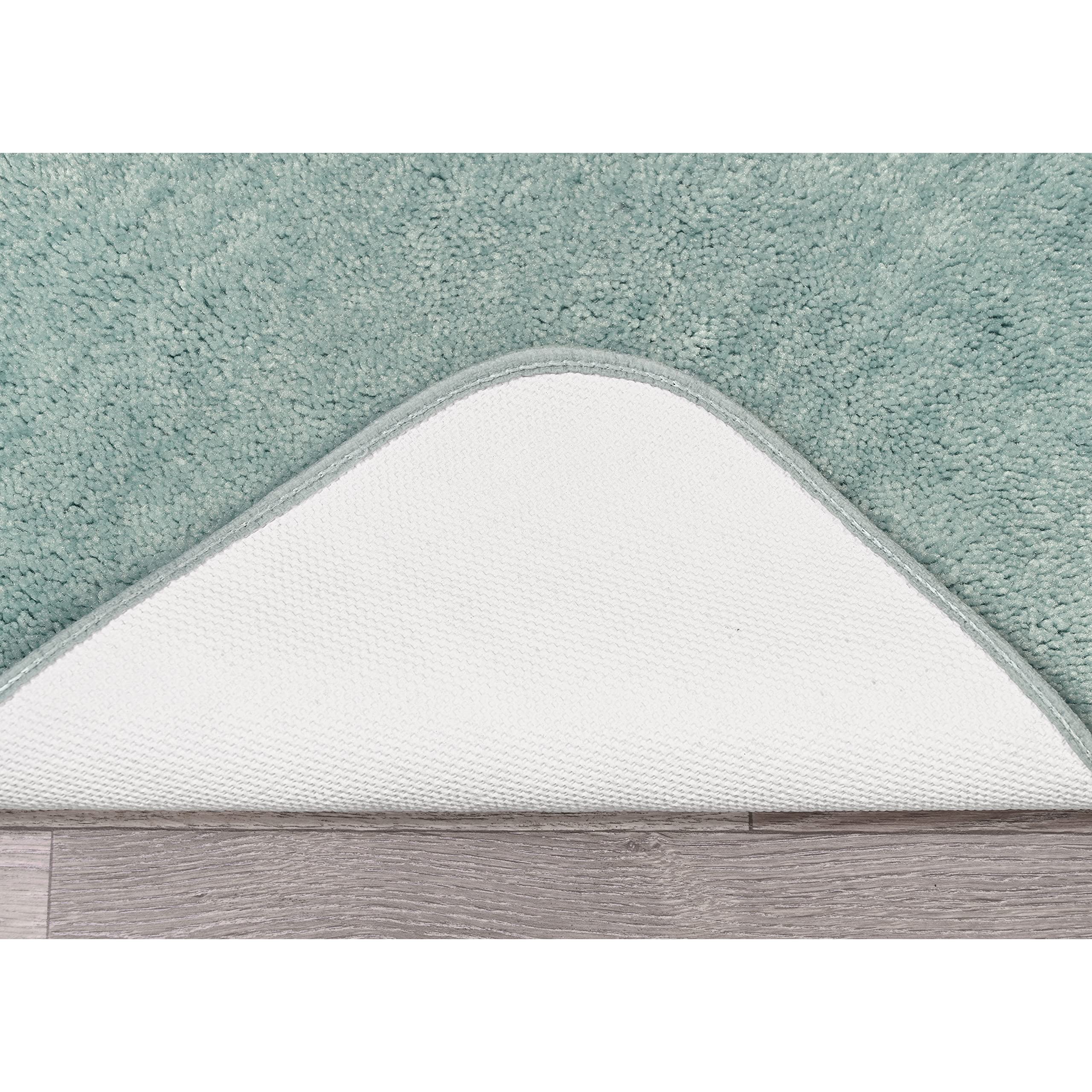 Garland Rug Traditional Nylon Washable Sea Foam 3 Bath Rugs (17 X 24, 21 X 34, 21 X 34) - Soft, Absorbent, And Styli