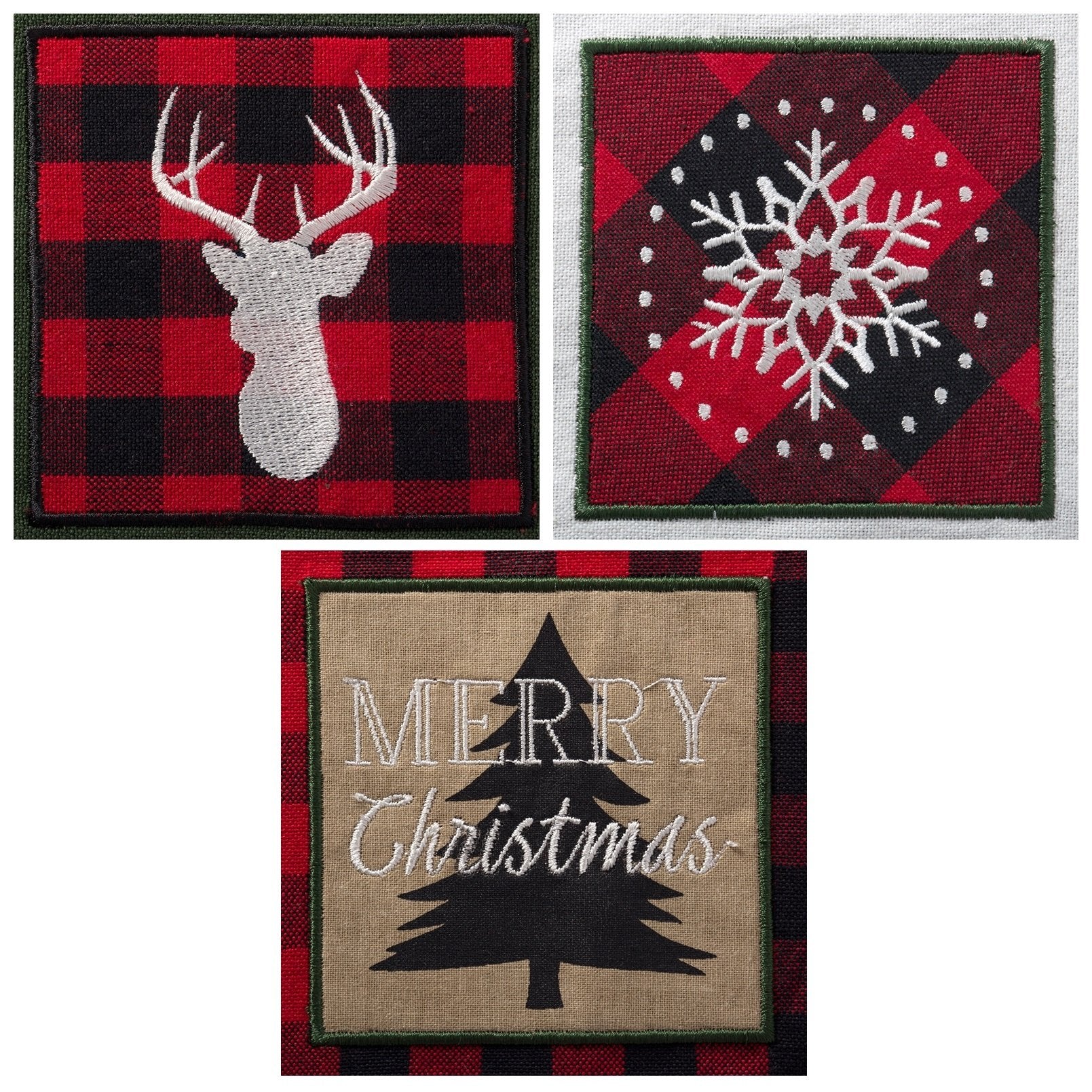 DII Holiday Kitchen Towels Embroidered Dish Towel Set, 18x28, Fireside, 3 Piece