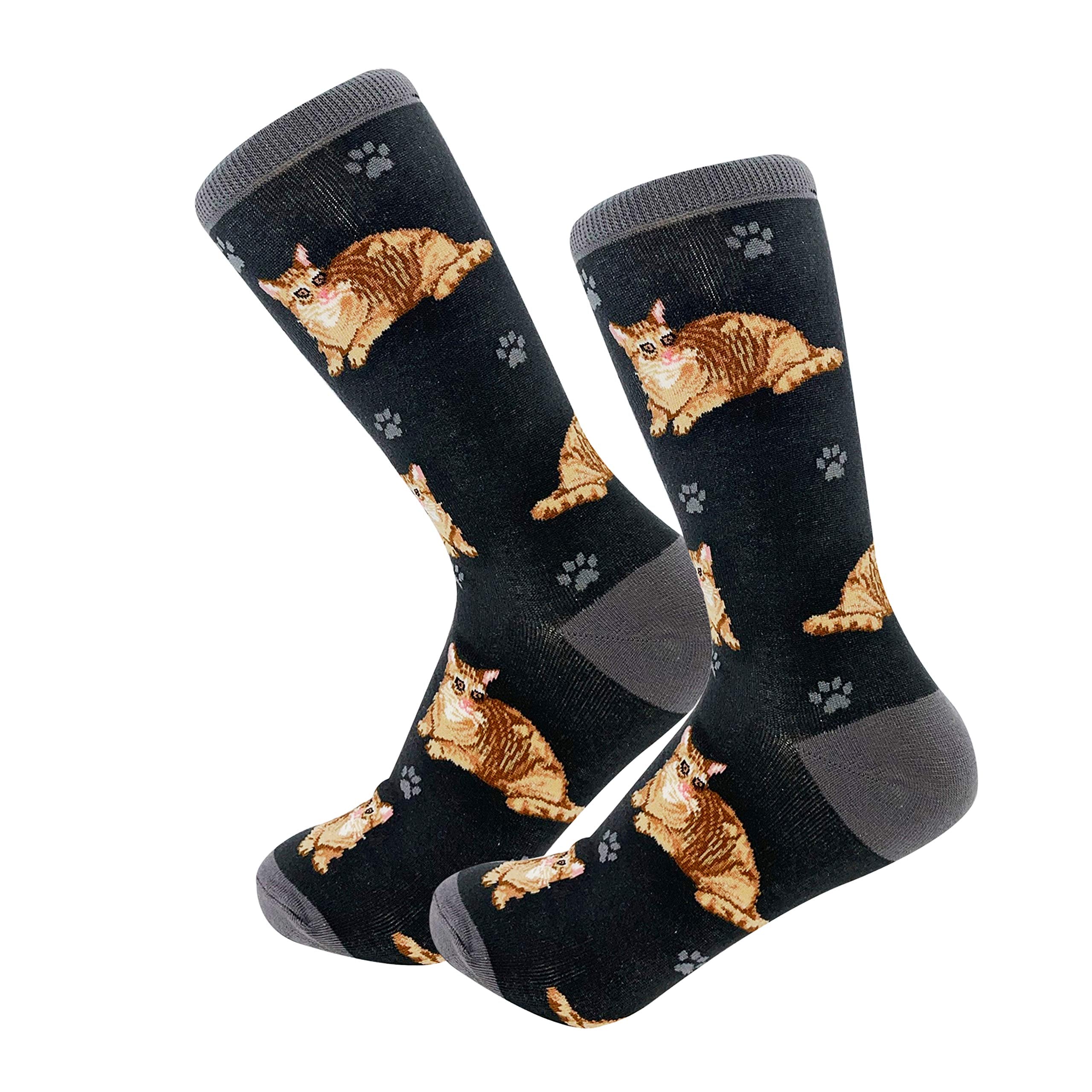 Pet Lover Socks - Fun - All Season - One Size Fits Most - For Women And Men - Cat And Dog Gifts (Orange Tabby Gift - Sock)