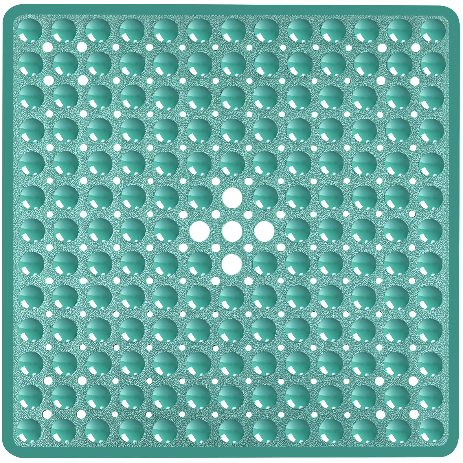 Naoloture Square Shower Bathtub Mat Non Slip For Inside Shower Mars Green 21X21 Inch, Shower Stall Mats For Bathroom Floor, Soft