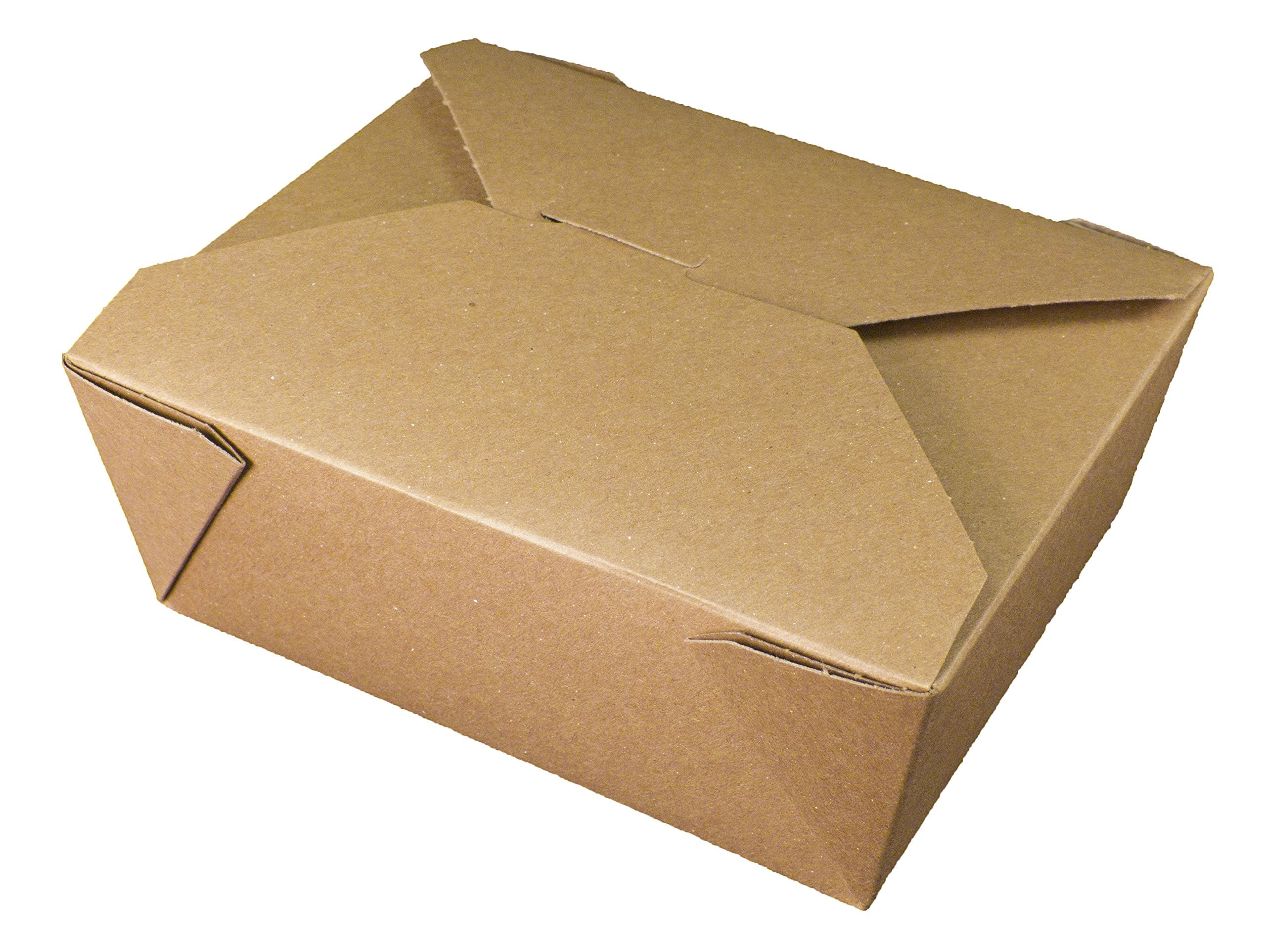Fold-Pak Bio-Plus Earth 08BPEARTHM Natural Kraft Paper Carry-Out/to-Go Container, 6 Length x 4-3/4 Width x 2-1/2 Height, 45-Flui