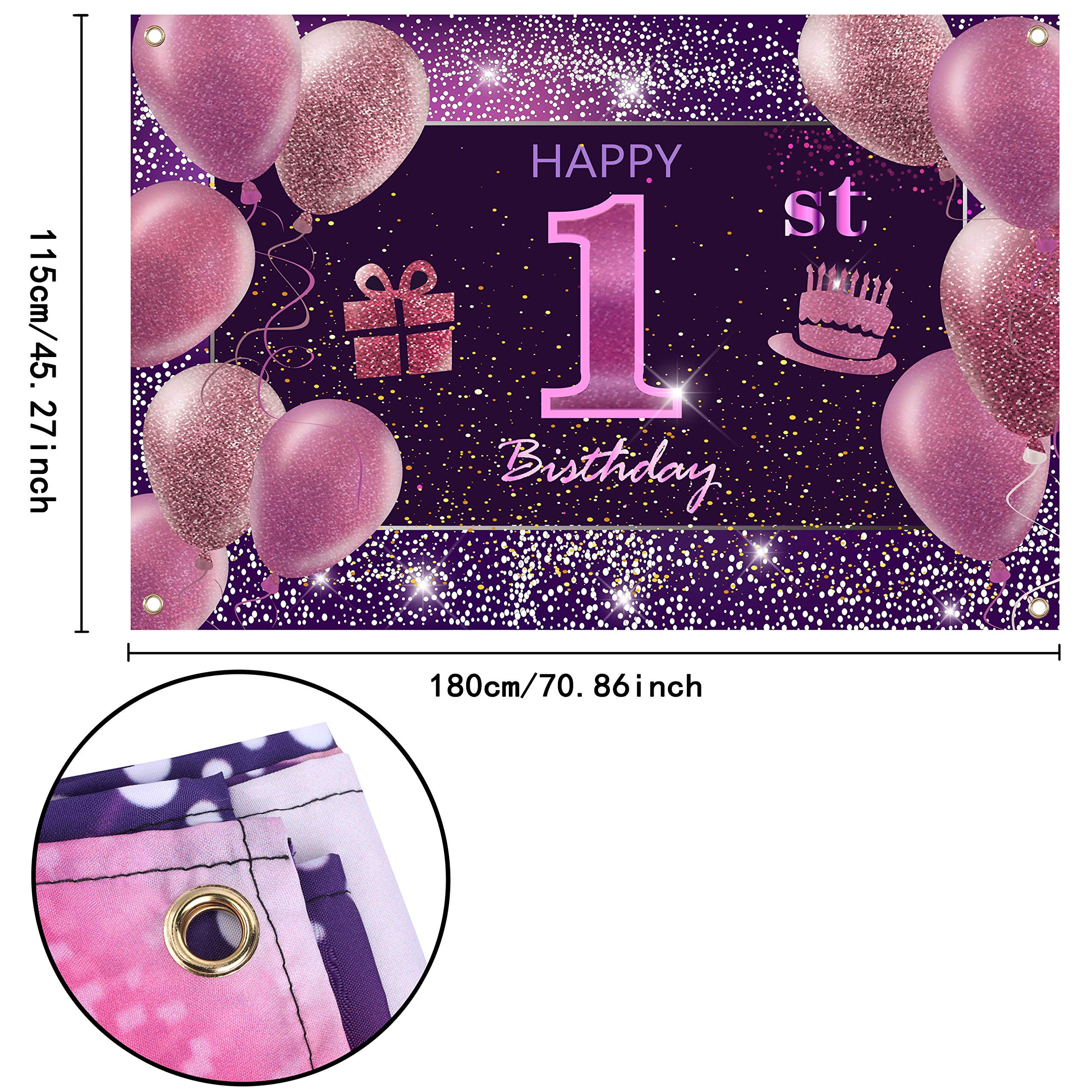 57Th Birthday Decorations For Girls Imisi Happy Birthday Banner Pink Decorations For A Party Birthday Backdrop For Women