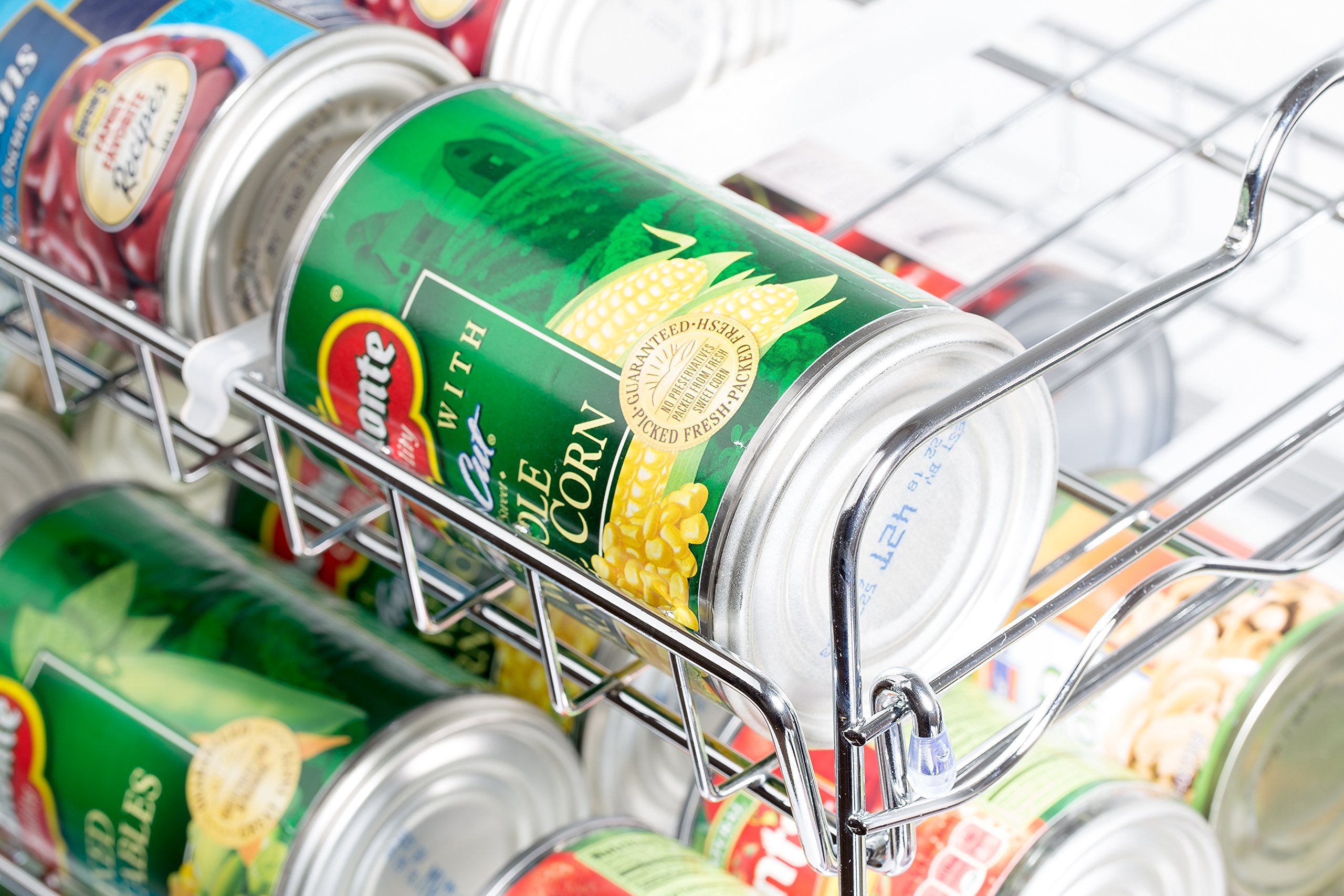 Chemar Can Organizer for Pantry - Stackable Can Rack for 36 Cans, Canned Food Storage, Pantry Shelf, Kitchen Cabinet or Counter