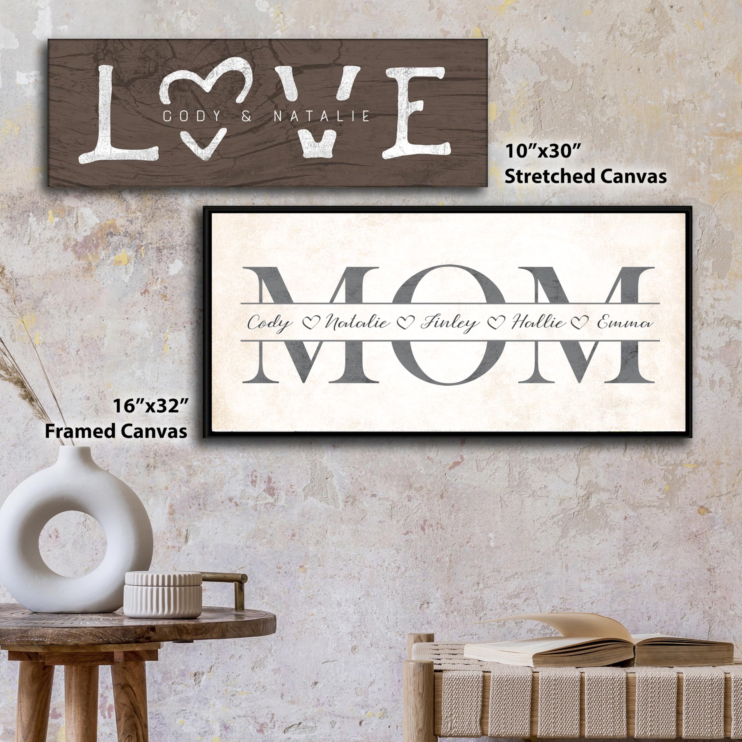 Personalized Mom And Children Art - Chic | Customized With All Kids Names |Unique And Customized Gift For Mothers Day, Moms Birt
