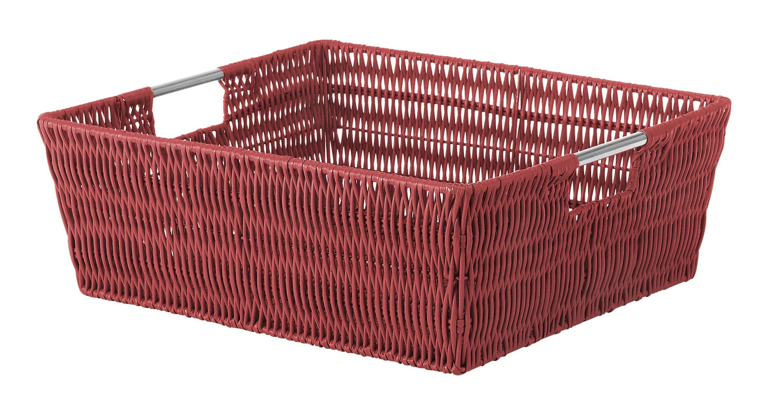 Whitmor Rattique Shelf Tote Red