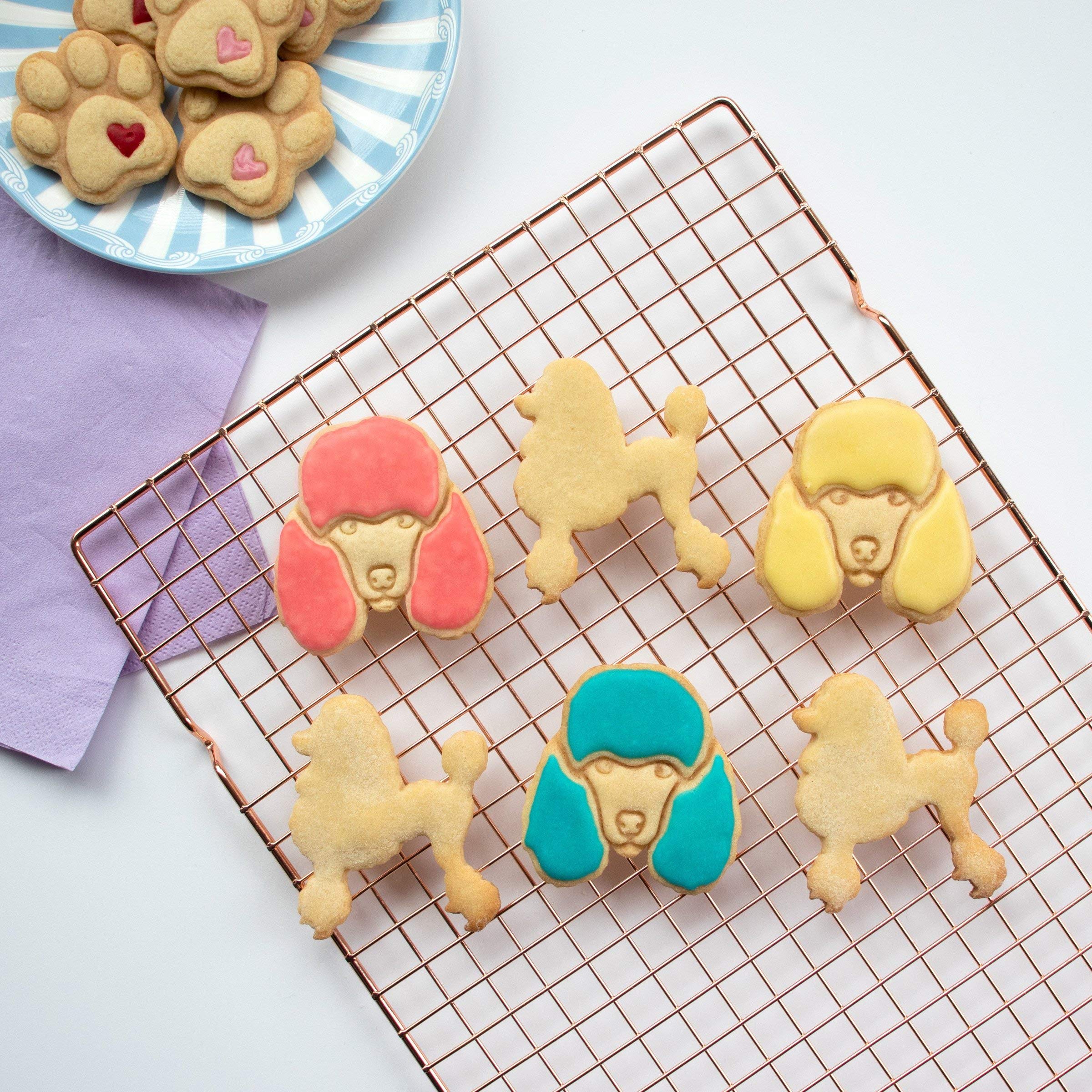 Set Of 2 Poodle Cookie Cutters (Designs: Poodle Silhouette And Poodle Face), 2 Pieces - Bakerlogy