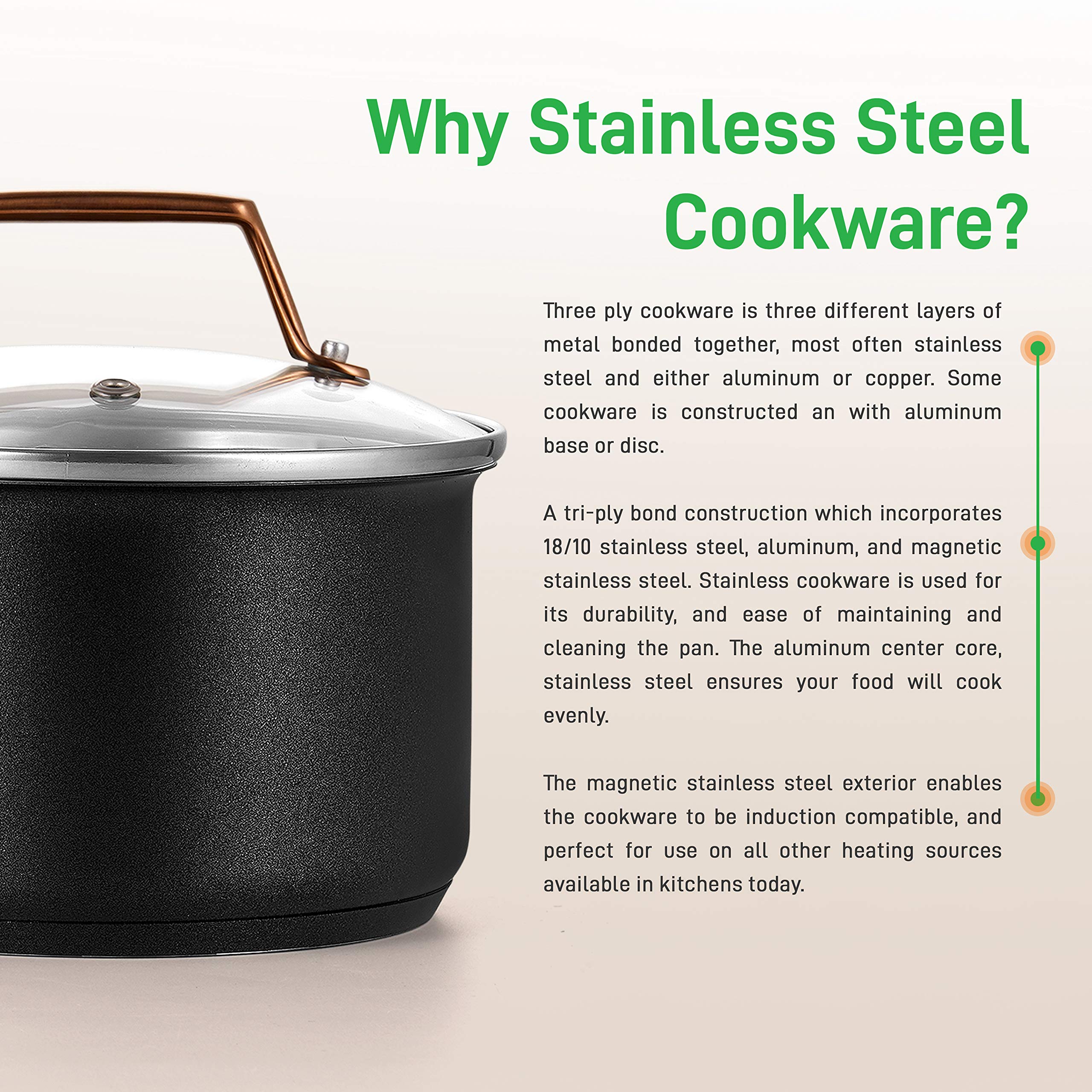 NutriChef 11 Pcs. Stylish Kitchen Set w/Modern Cookware Design Non-Stick Kitchenware Pots, Small & Medium Skillet Fry Pans w/Gol