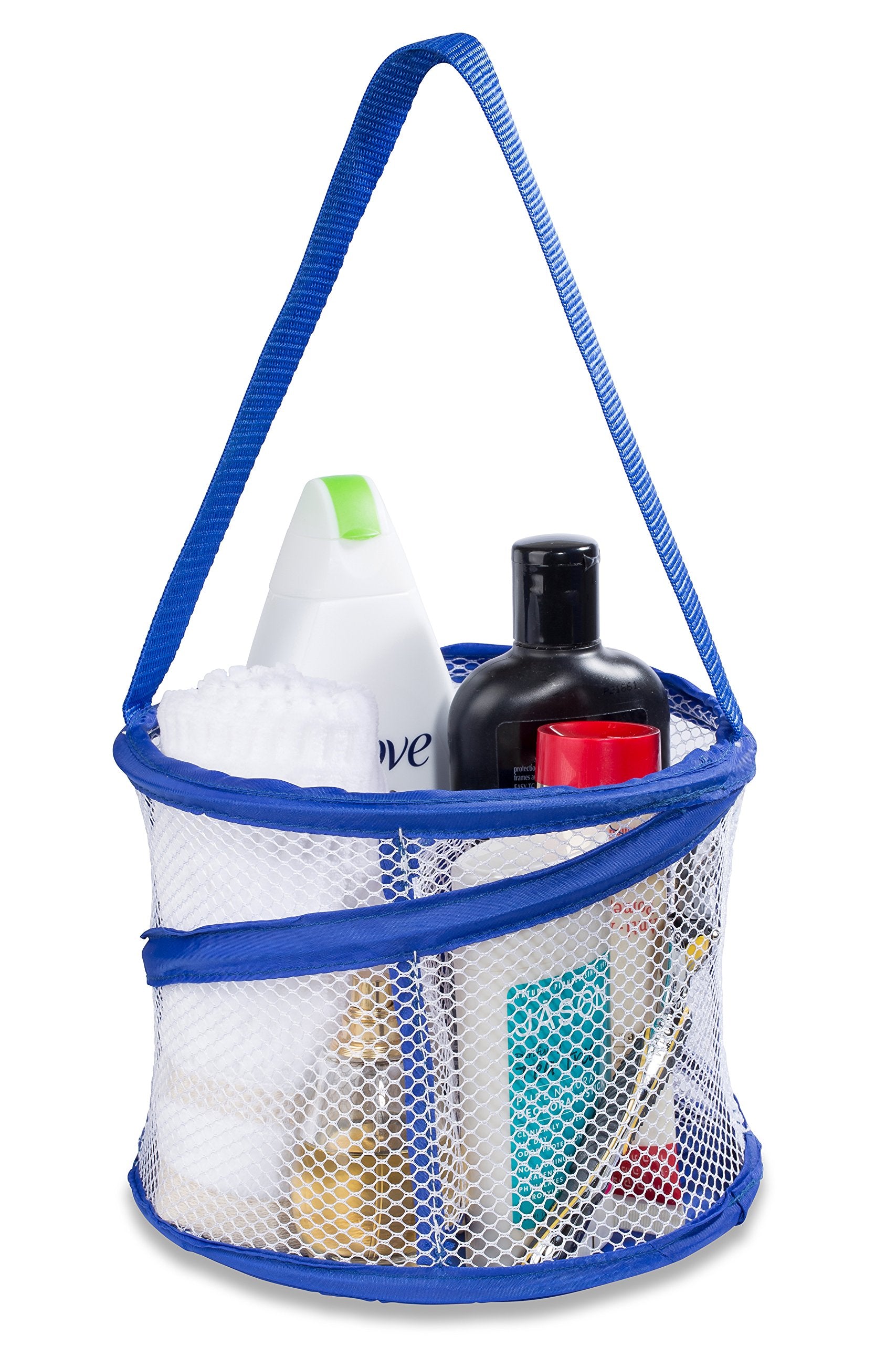 Handy Laundry Foldable Shower Caddy - Collapsible, Portable, Drainage Hole, Carry Handle, Large Compartments. Great Organizer Fo