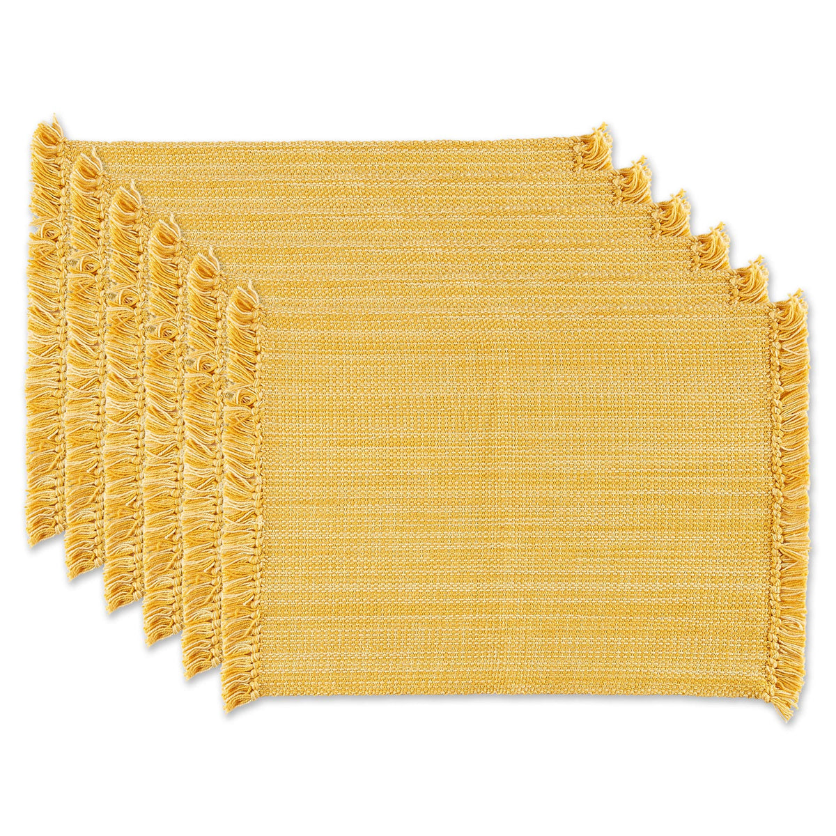 Dii Variegated Tabletop Collection, Placemat Set3X19, Apricot, 6 Piece