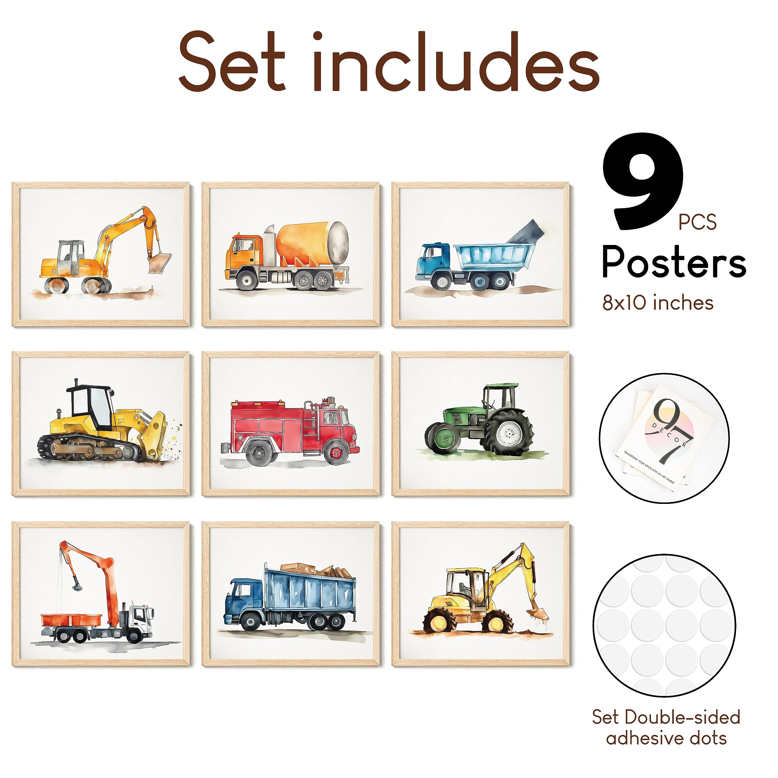 97 Decor Construction Room Decor For Boys - Tractor Wall Decor, Dump Truck Wall Art, Construction Nursery Decor, Tractor Picture