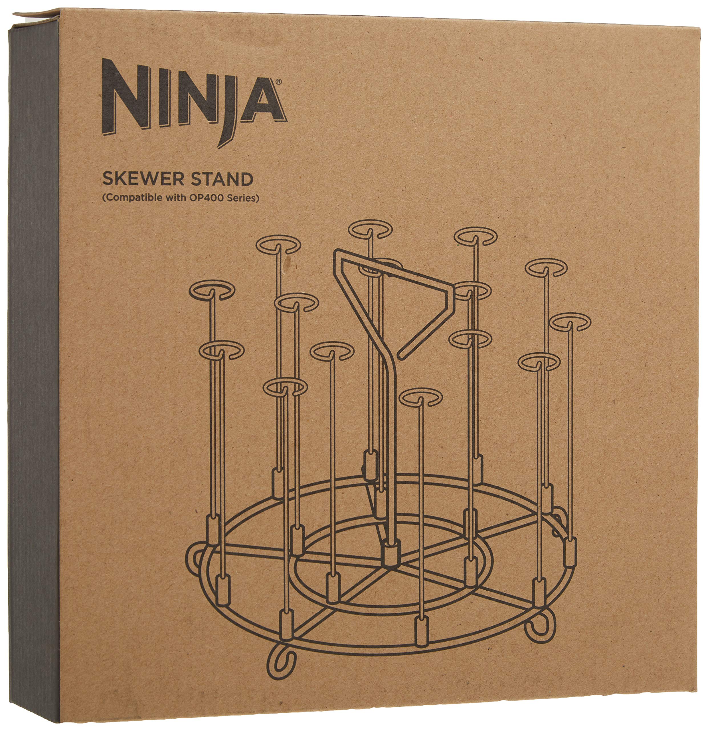 Ninja - AOP103BRN Ninja Foodi Skewer Stand  1 piece  stainless steel