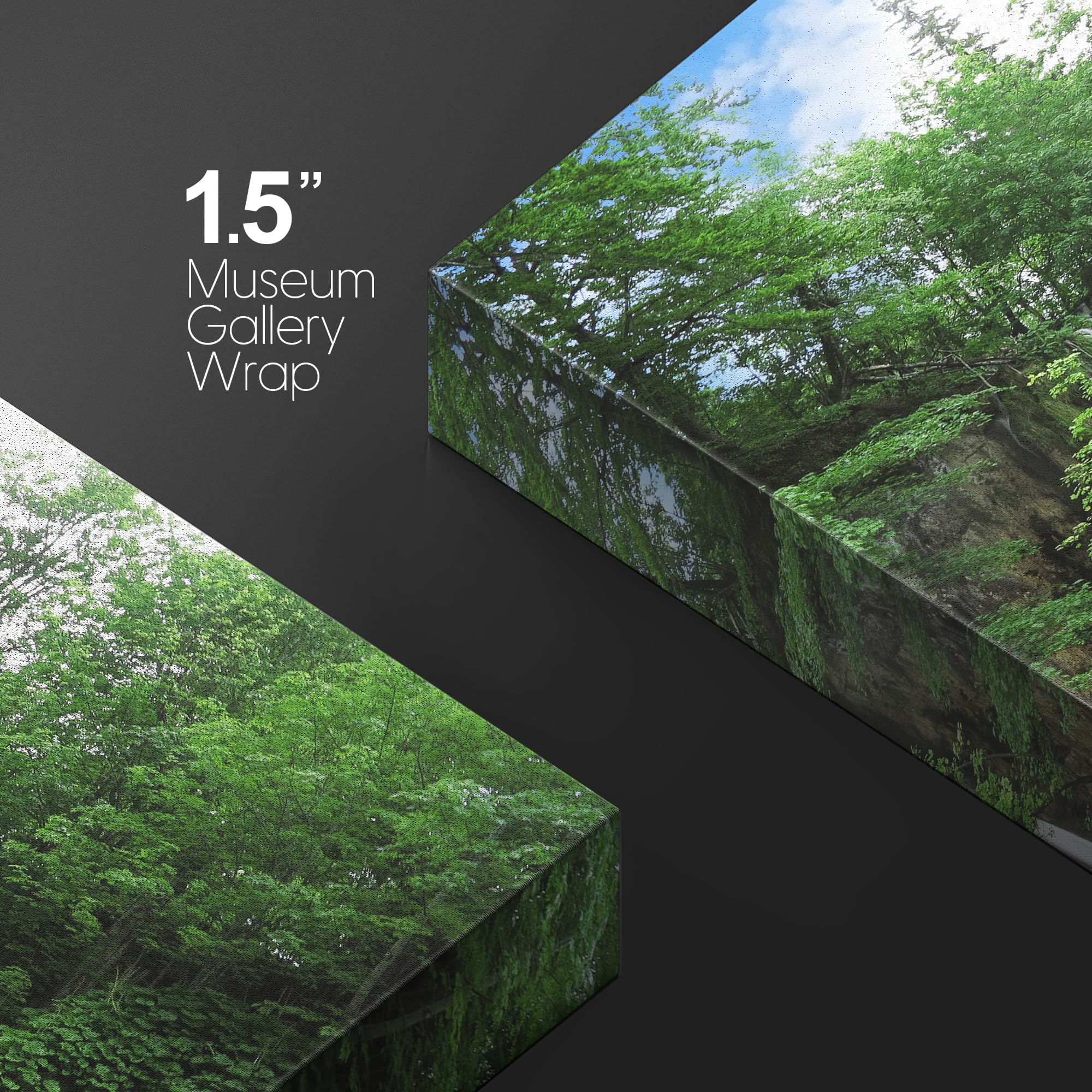 Wall26 Canvas Print Wall Art Green Forest Waterfall In Croatia Park Nature Wilderness Photography Modern Art Rustic Scenic Color