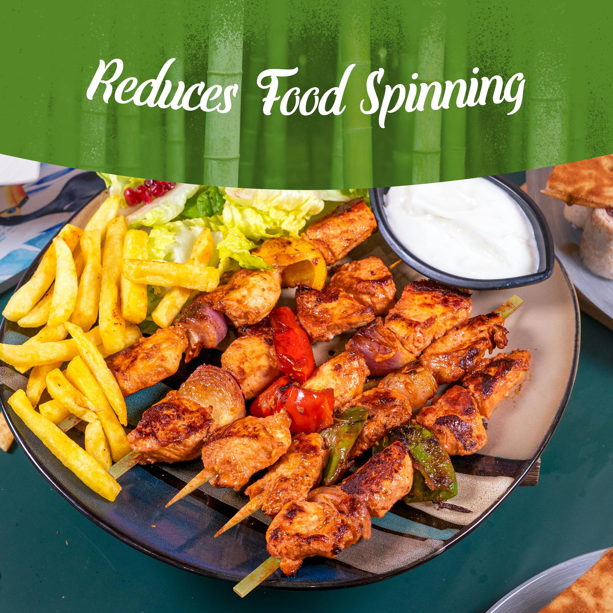 Bamboomn Flat Sticks Bamboo Kebab Food Drink Skewers - 9'' - 100Pcs