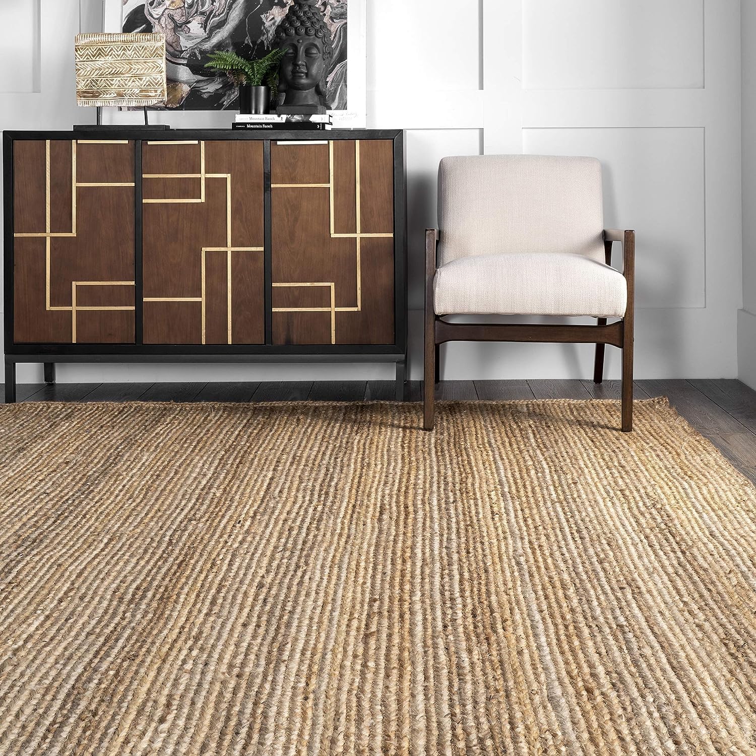 The Home Talk Handwoven Jute Rug 8 X 10  Handmade Rustic Indoor Jute Rug  Sustainable And EcoFriendly Design Adds Warmth An