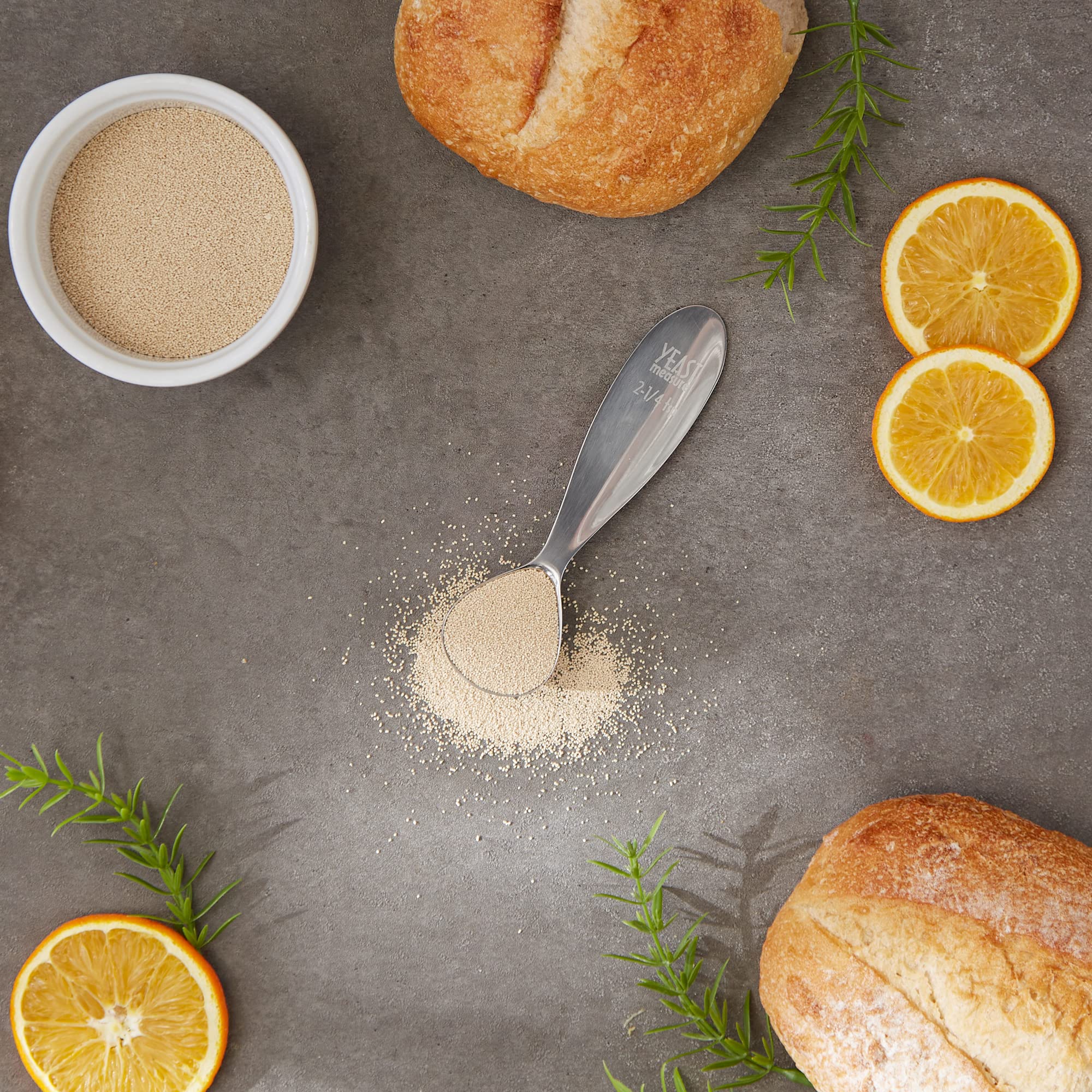 Rsvp International Endurance Kitchen Collection Measuring Tools, Dishwasher Safe, Yeast, 2.25-Teaspoons, Stainless Steel