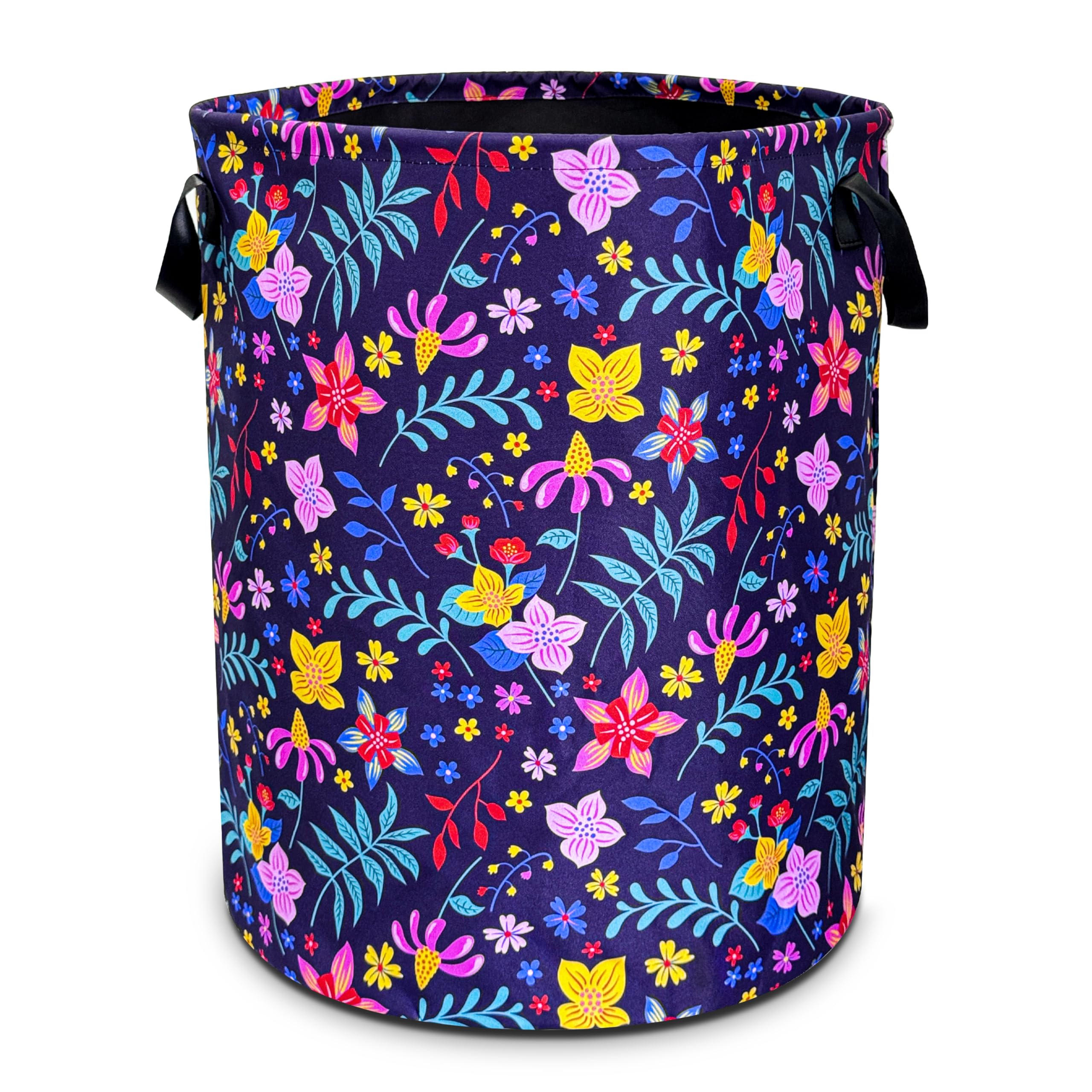 Flowers Laundry Basket Floral Foldable Oxford Cloth Funny Tote Bag Laundry Hamper Clothes Storage Bucket Toy Organizer For Bathr