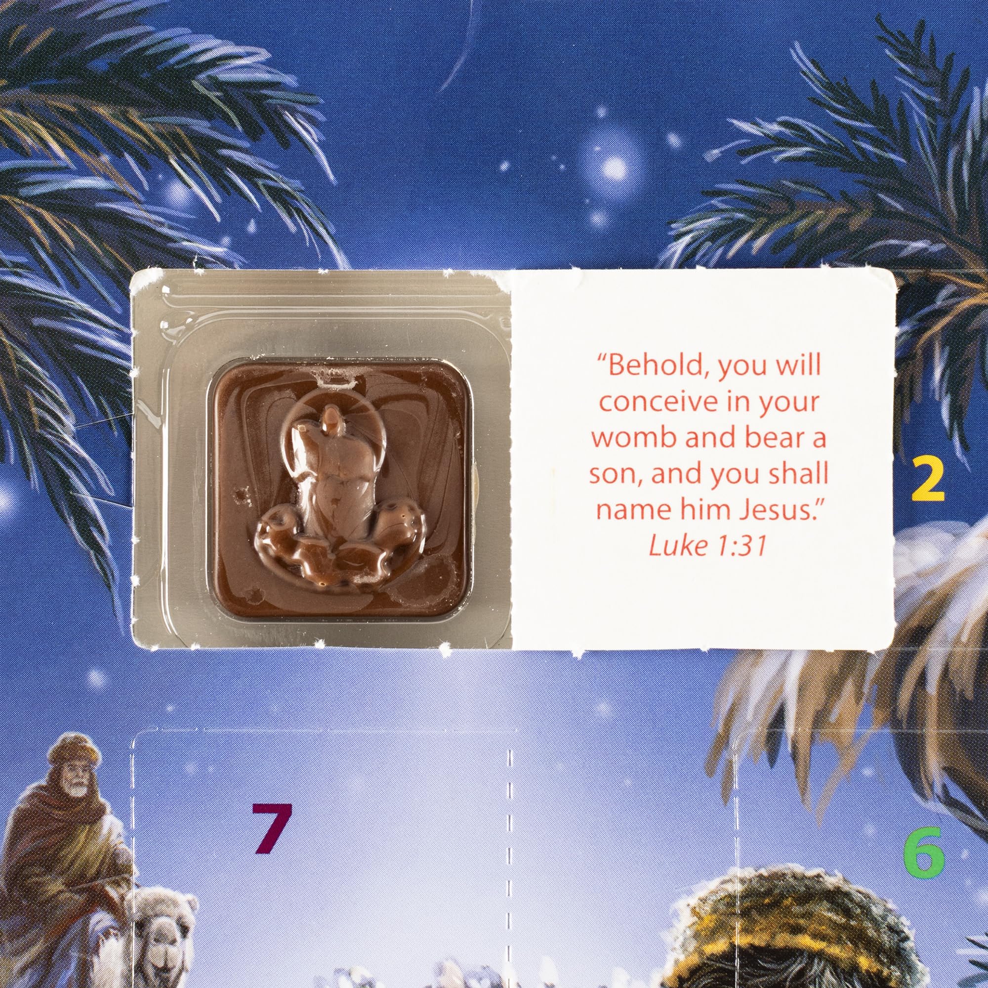 Vermont Christmas Company 'Star of Wonder' Chocolate Advent Calendar with Nativity Story (Countdown to Christmas) - 24 Windows o