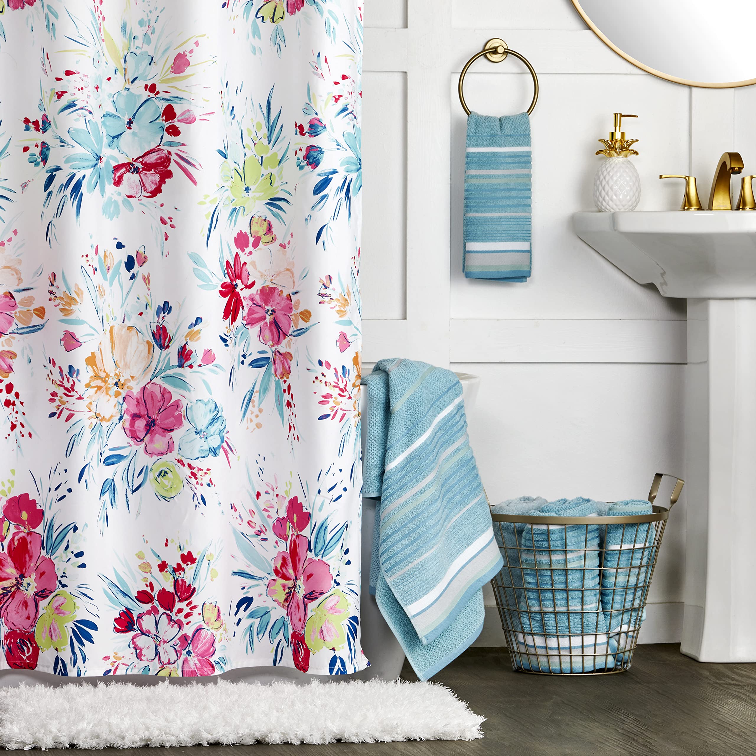 Skl Home By Saturday Knight Ltd. Seabrook Stripe Bath Towel, Teal