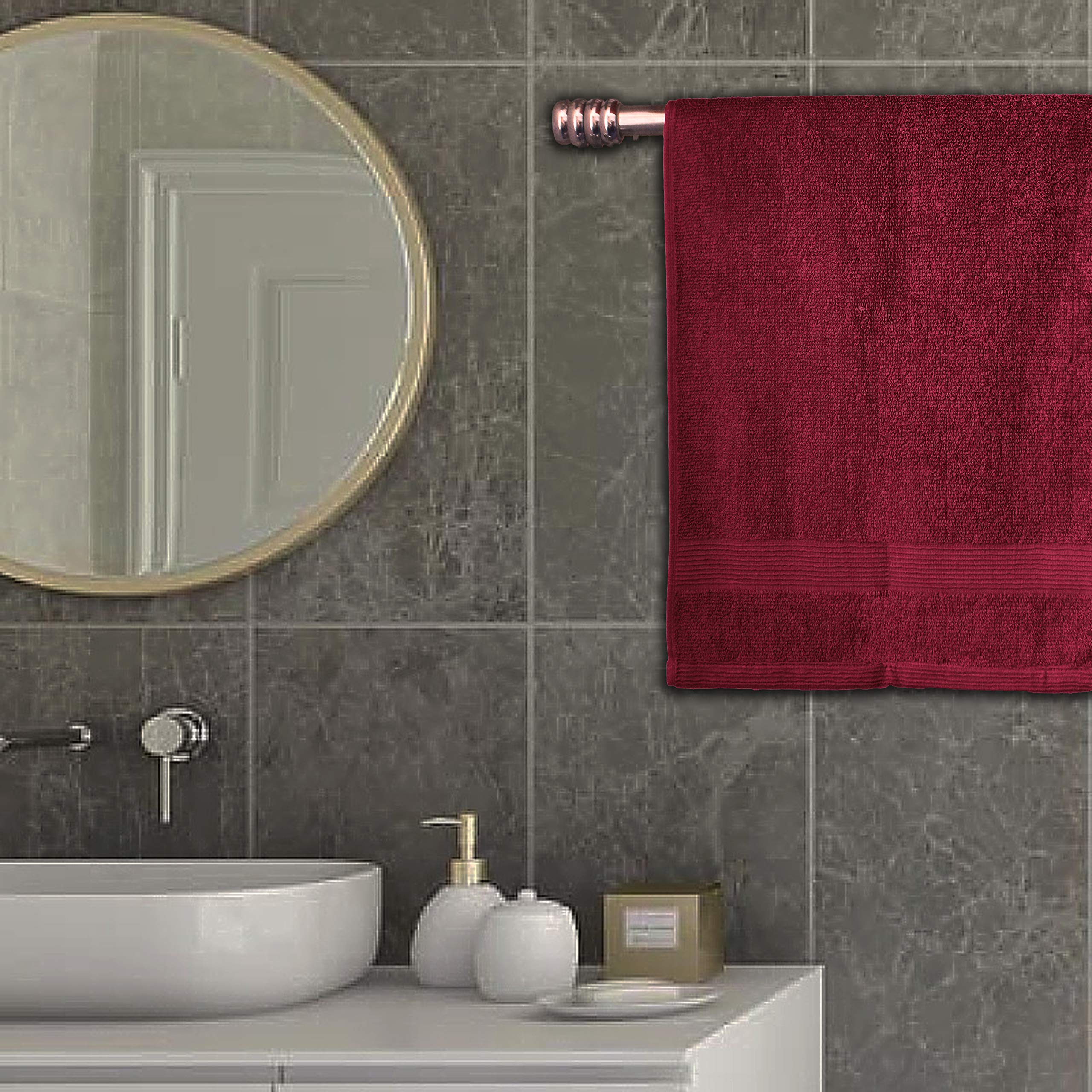 Elvana Home 4 Pack Bath Towel Set 27X54, 100% Ring Spun Cotton, Ultra Soft Highly Absorbent Machine Washable Hotel Spa Quality B