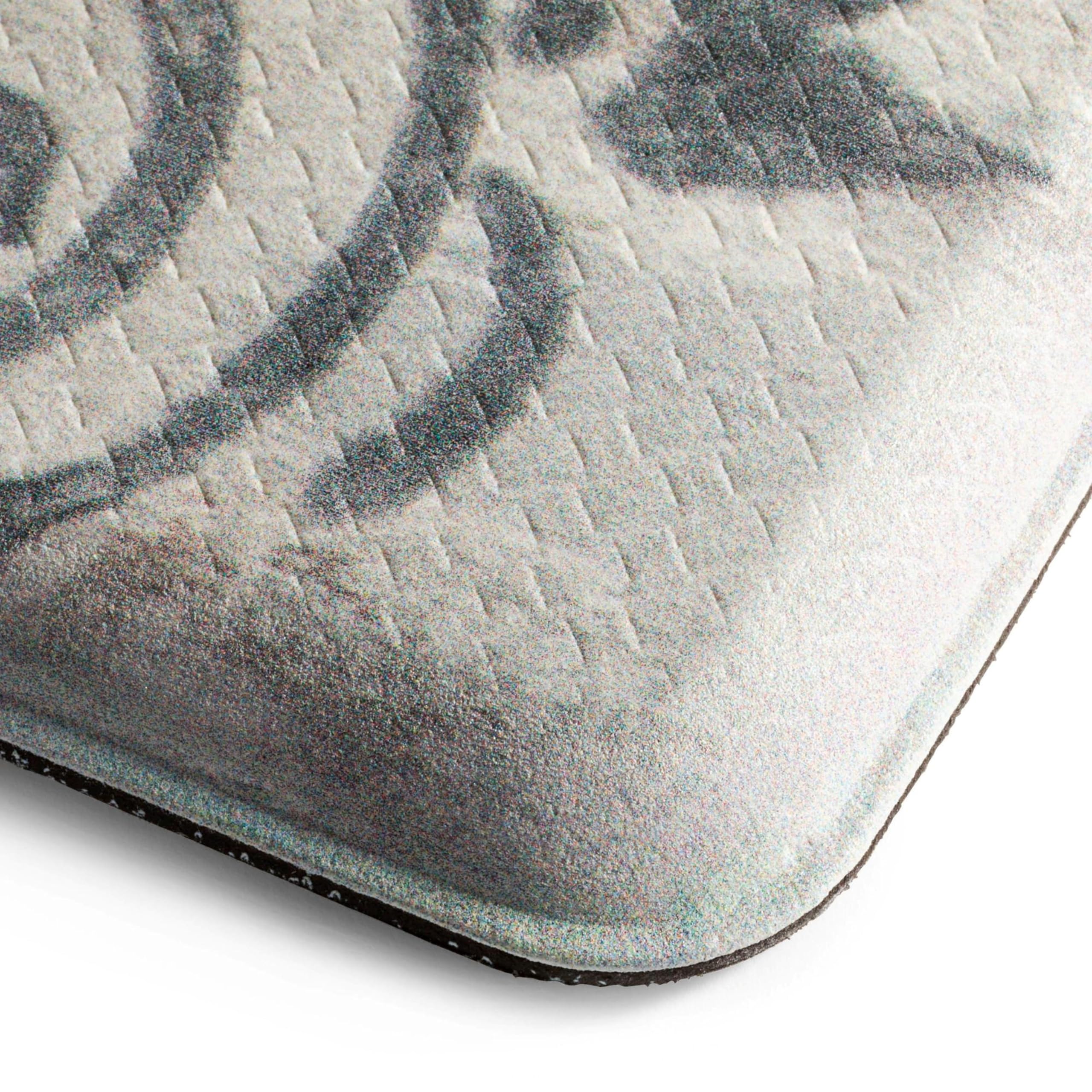 Home Dynamix Cozy Living Grateful Floral Runner Anti-Fatigue Kitchen Mat, Non-Slip Floor Mat, Padded Standing Desk Mat, Grey/Cre