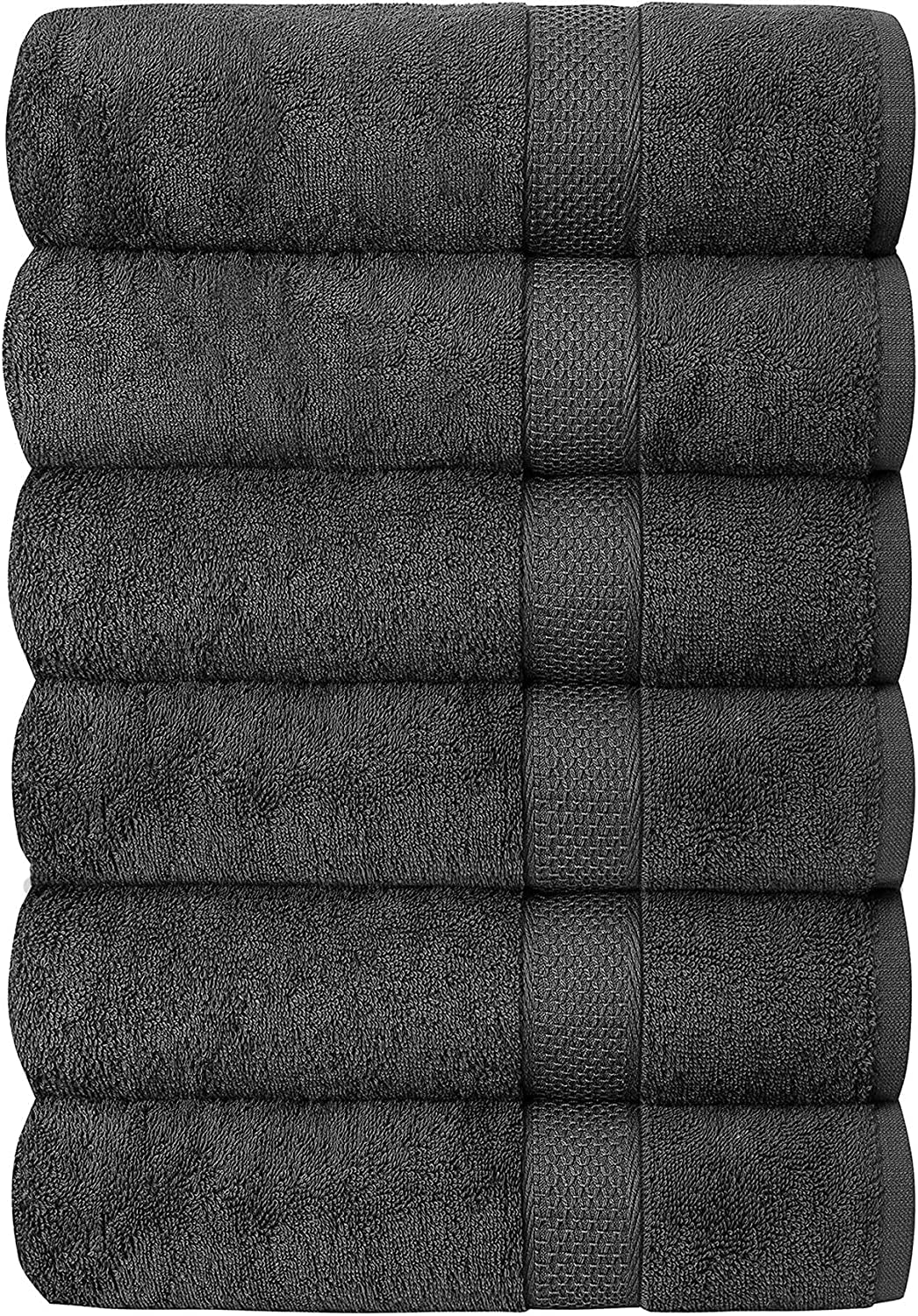 Quba Linen Hotel & Spa 100% Cotton Bath Towels Set Of 6-24X48 Inch Ultra Soft Highly Absorbent Daily Usage Ideal For Shower, Poo