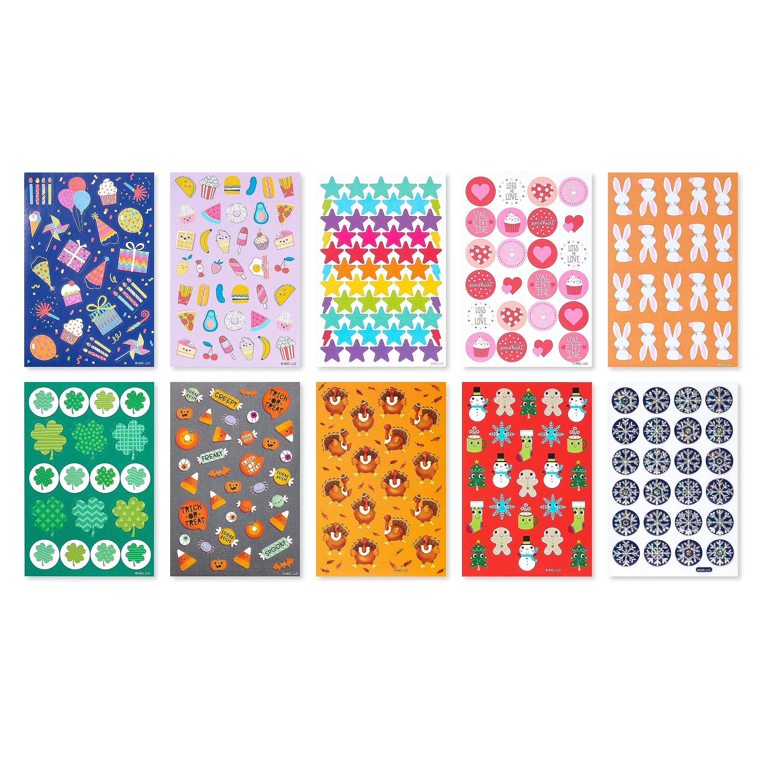American Greetings 570-Count Assorted Holiday Stickers For Halloween, Thanksgiving, Christmas, Birthdays And More