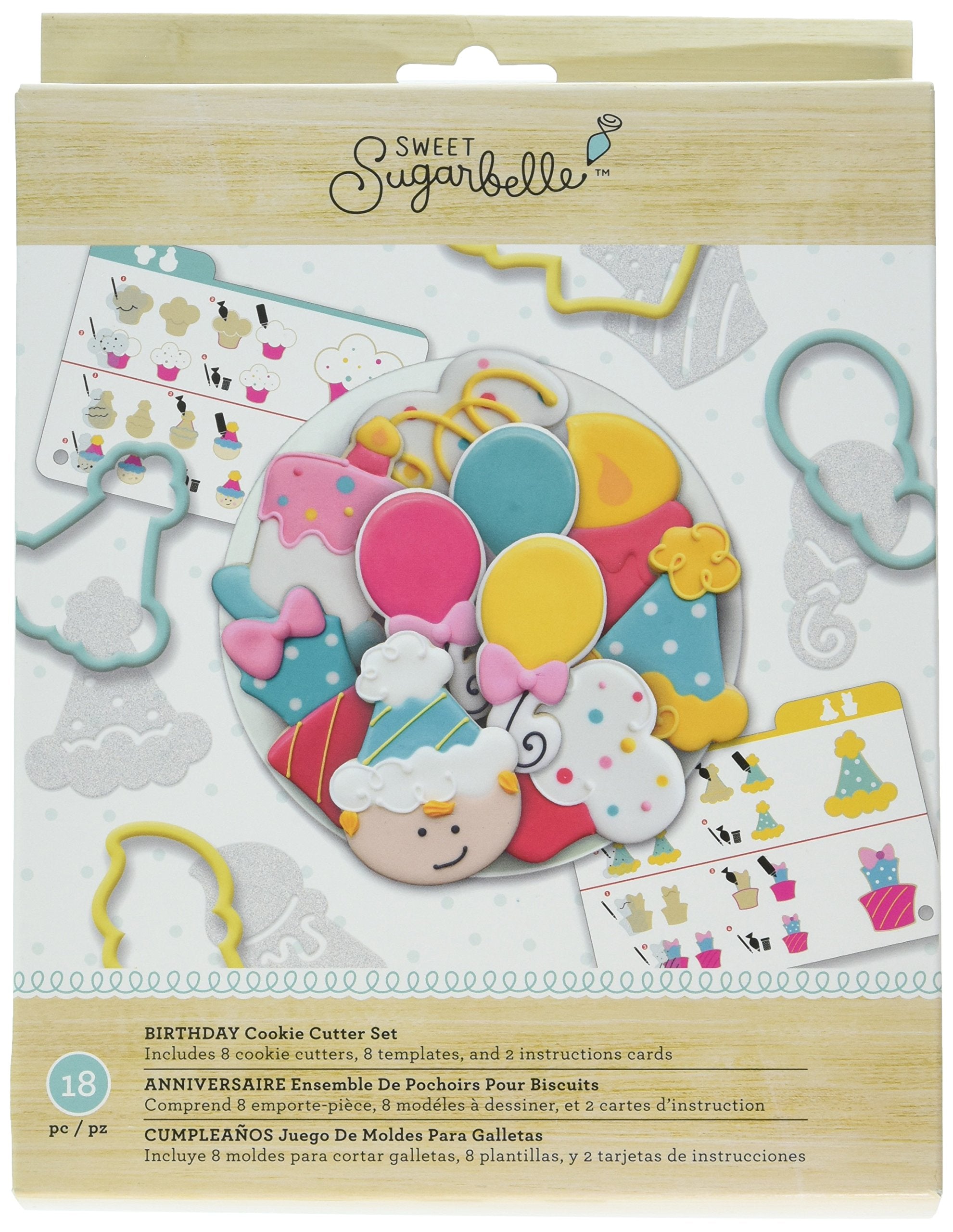 American Crafts 341969 Cookie Cutter Set Birthday, White